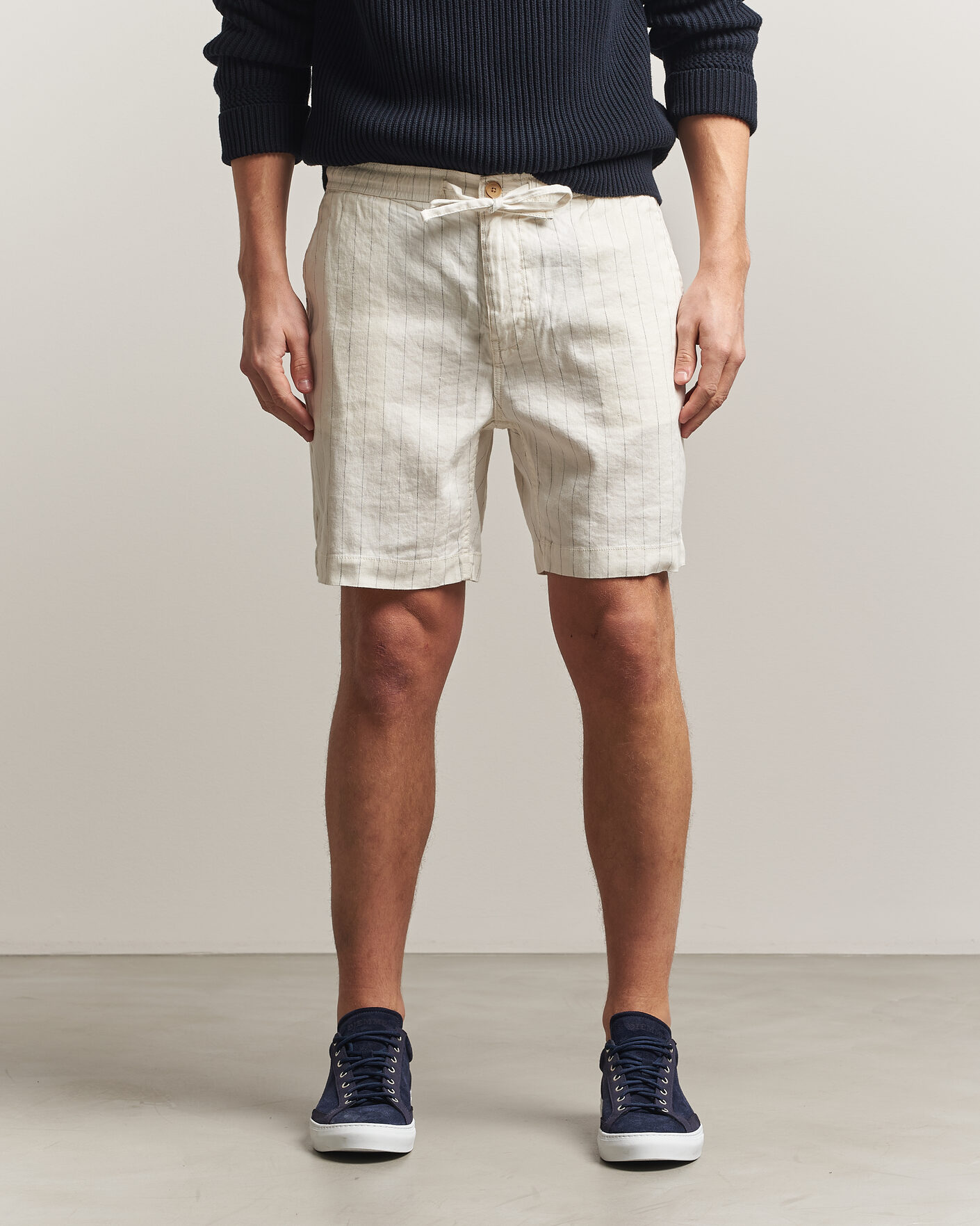 Uomini | Pantaloncini | Morris | Fenix Linen Shorts Beige