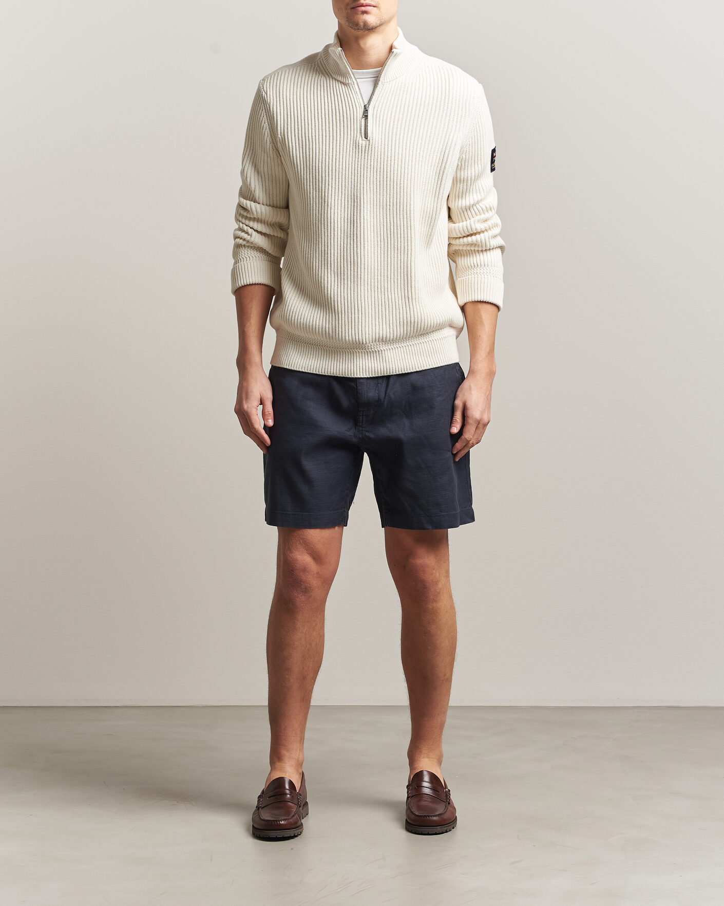 Uomini | Pantaloncini | Morris | Fenix Linen Shorts Dark Blue