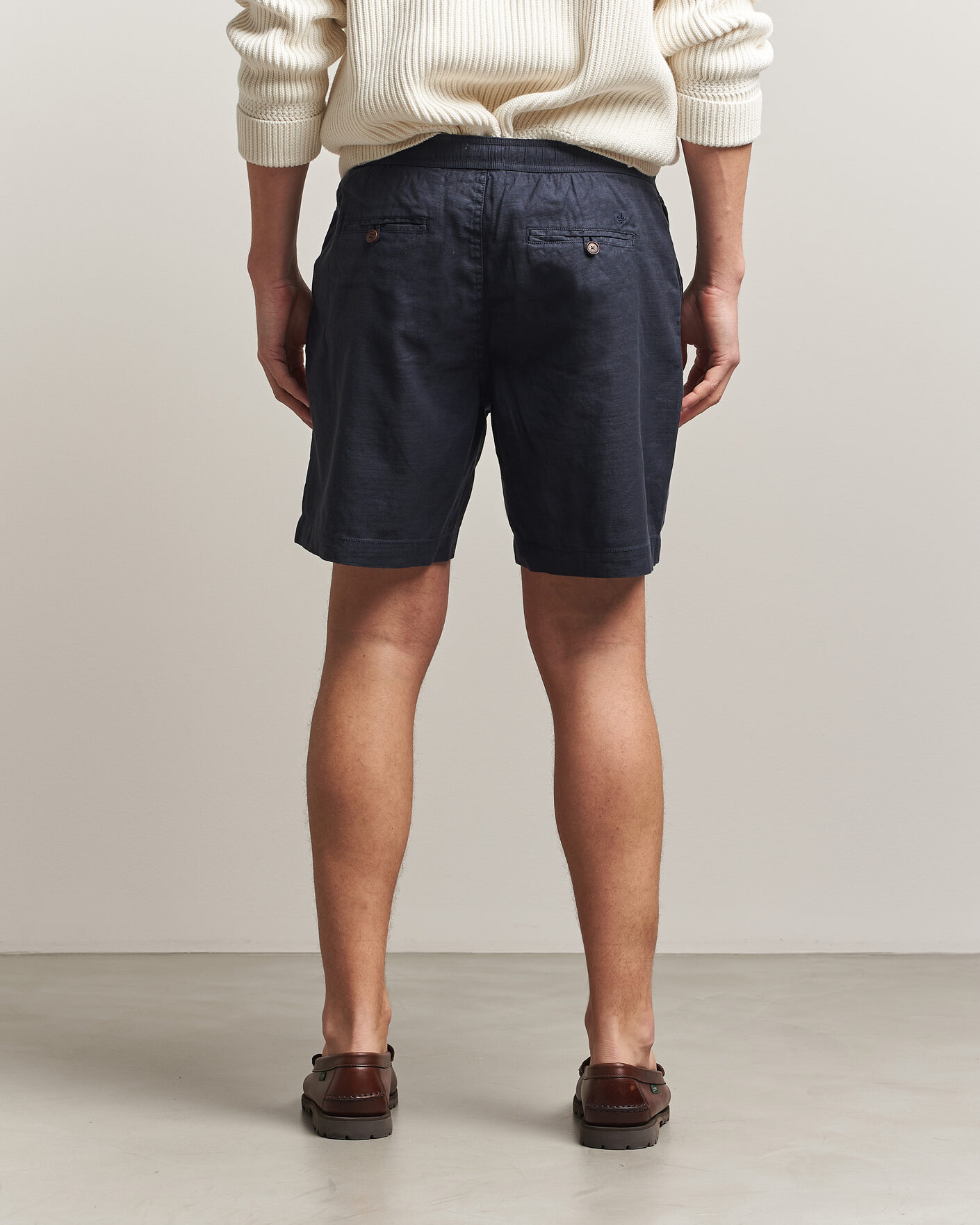 Uomini | Pantaloncini | Morris | Fenix Linen Shorts Dark Blue