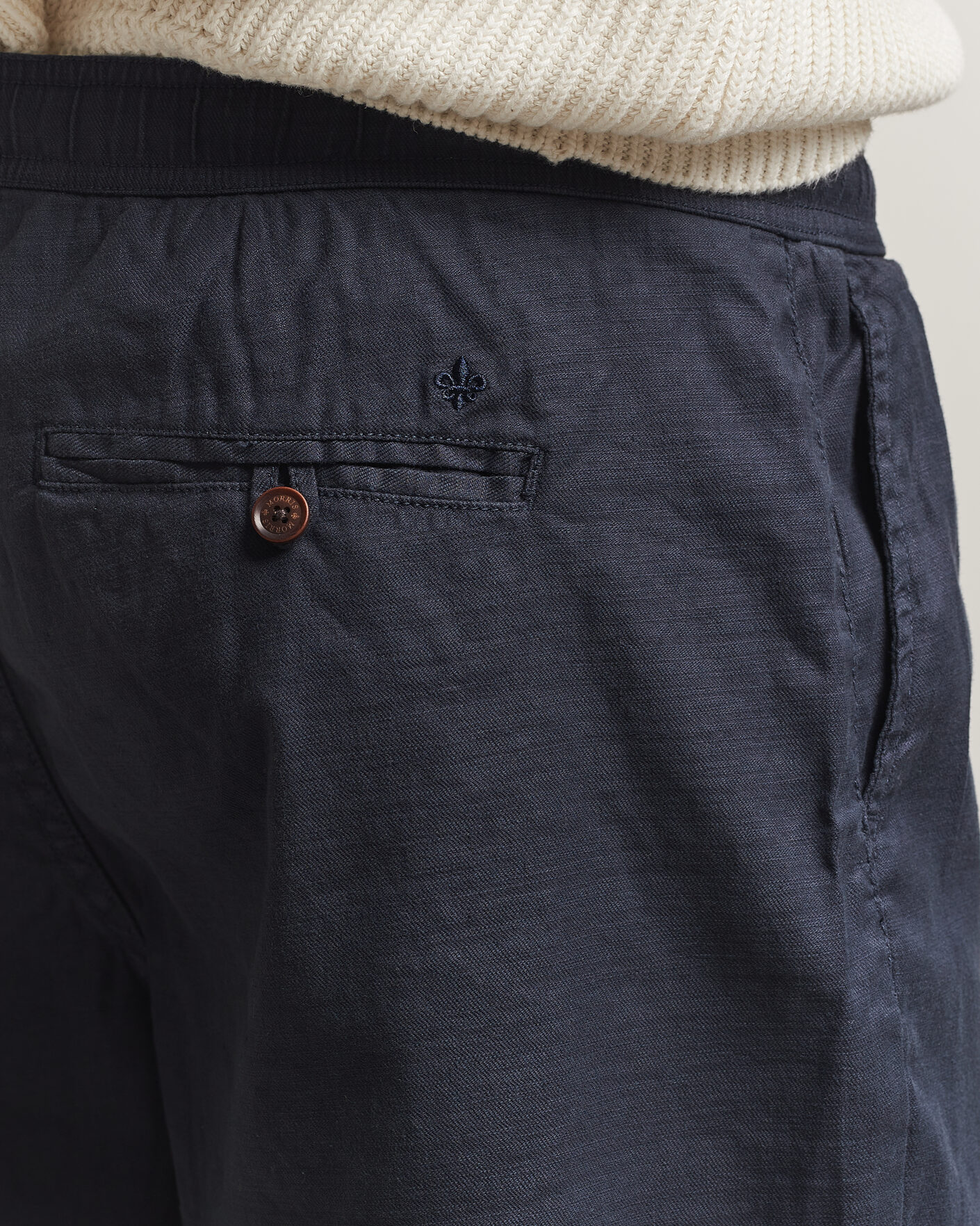 Uomini | Pantaloncini | Morris | Fenix Linen Shorts Dark Blue
