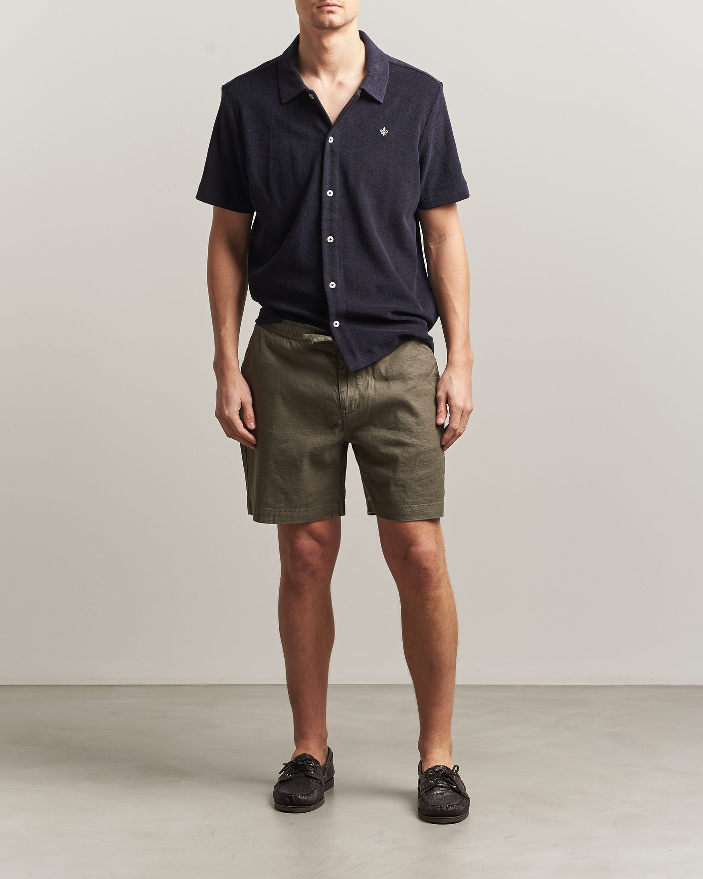 Uomini | Pantaloncini | Morris | Fenix Linen Shorts Olive
