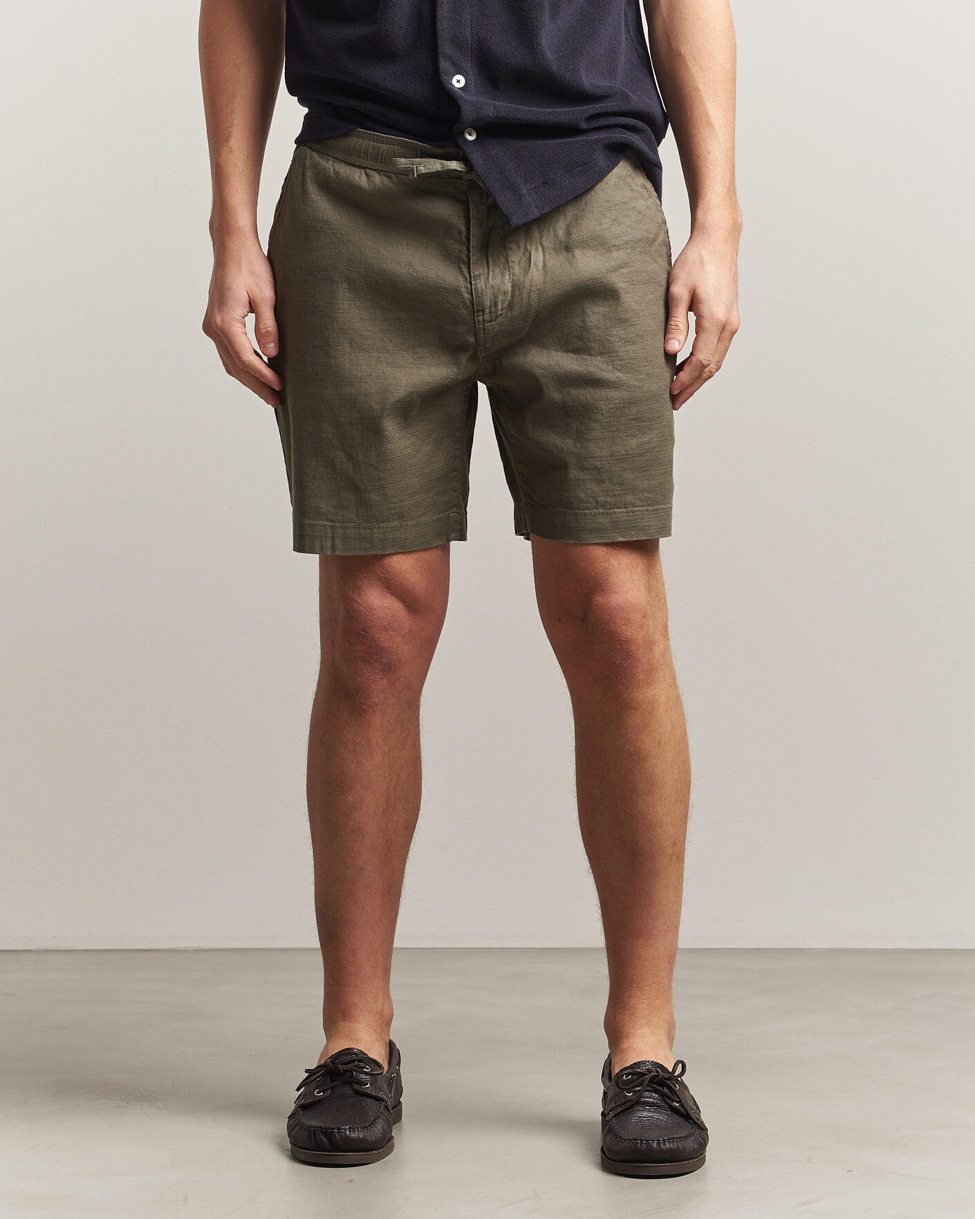 Uomini | Pantaloncini | Morris | Fenix Linen Shorts Olive