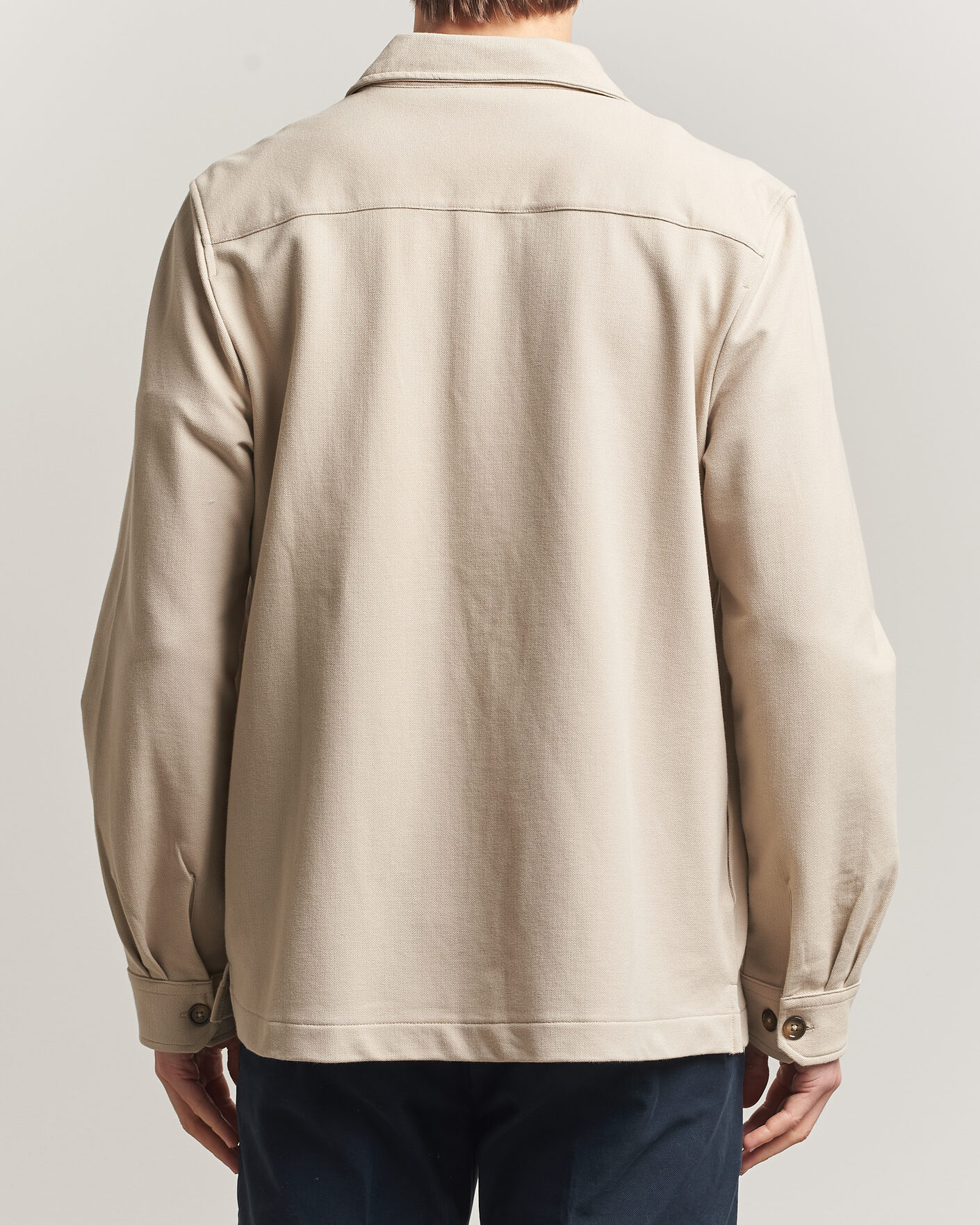 Uomini | Camicie | Morris | Andrew Jersey Overshirt Khaki