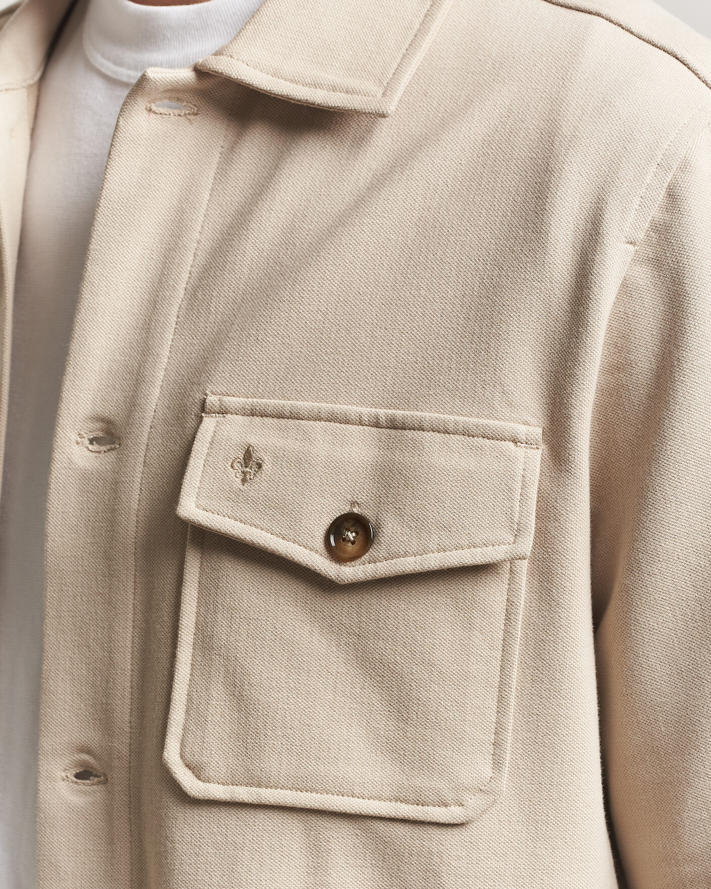 Uomini | Camicie | Morris | Andrew Jersey Overshirt Khaki