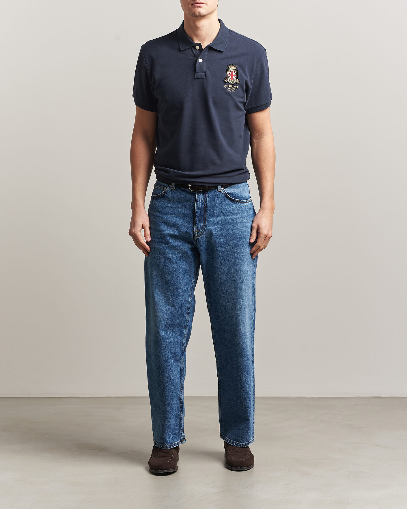 Uomini | Polo | Morris | Barton Pique Navy