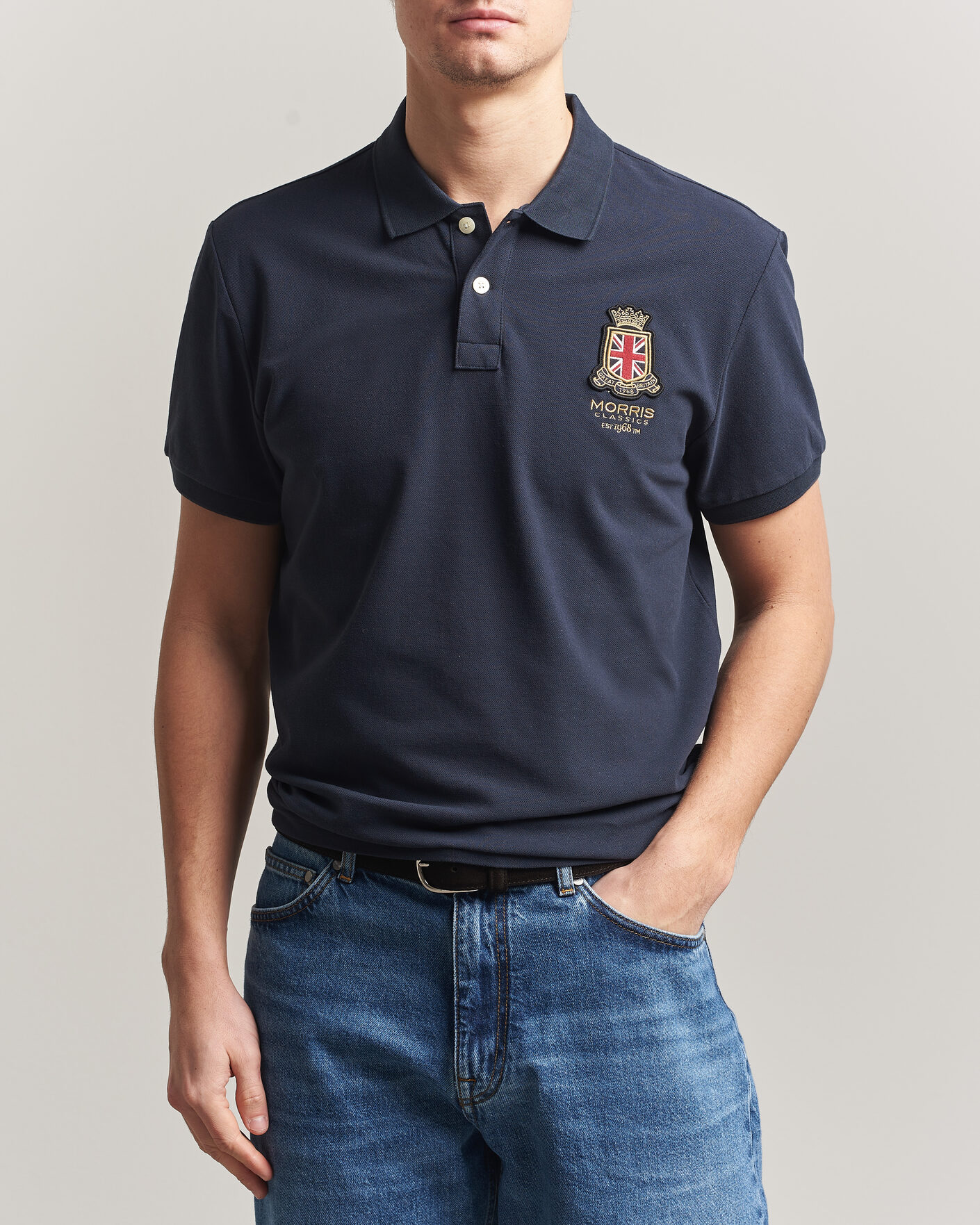 Uomini | Polo | Morris | Barton Pique Navy