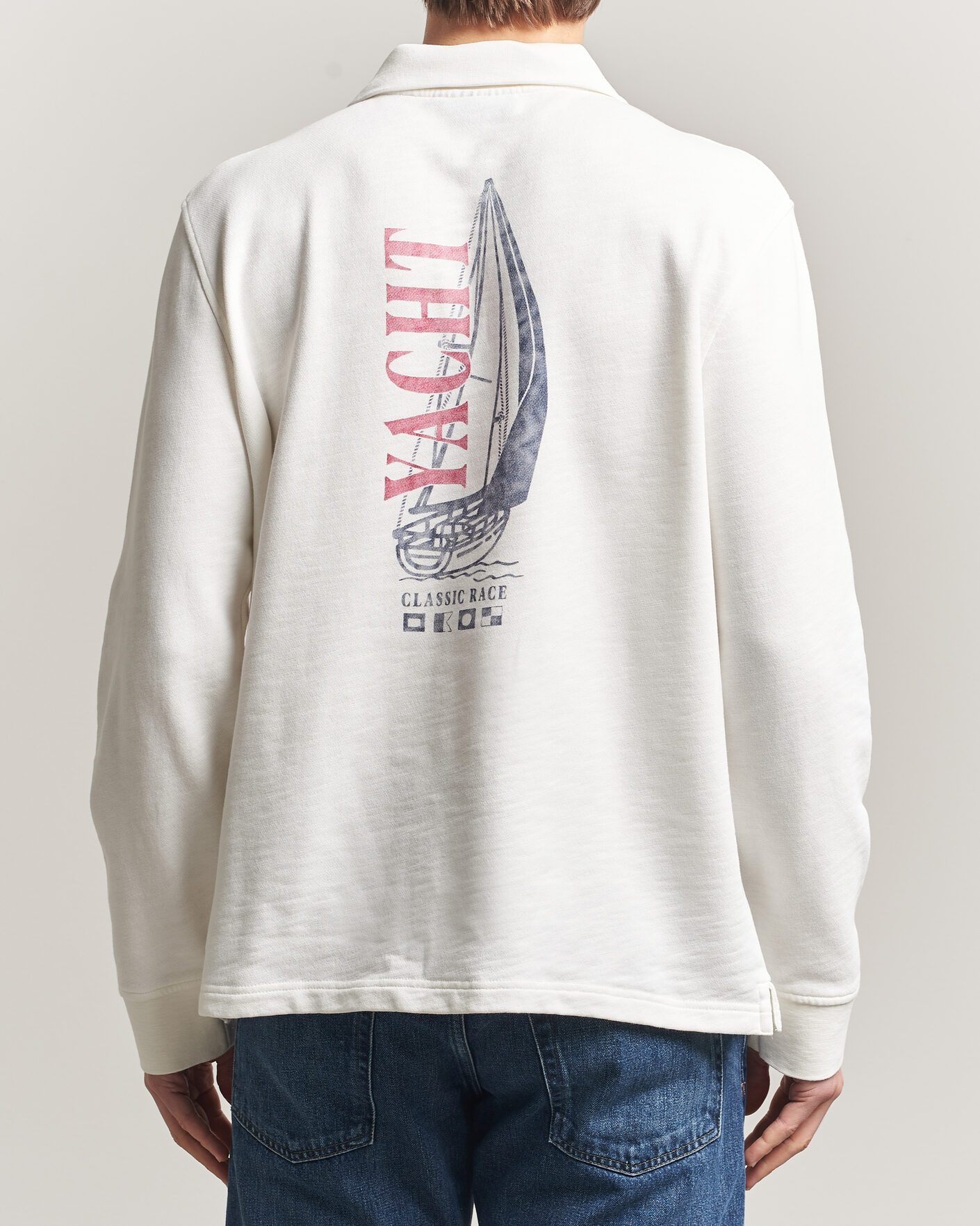 Uomini | Maglieria | Morris | Northcott Slub Half-Zip White