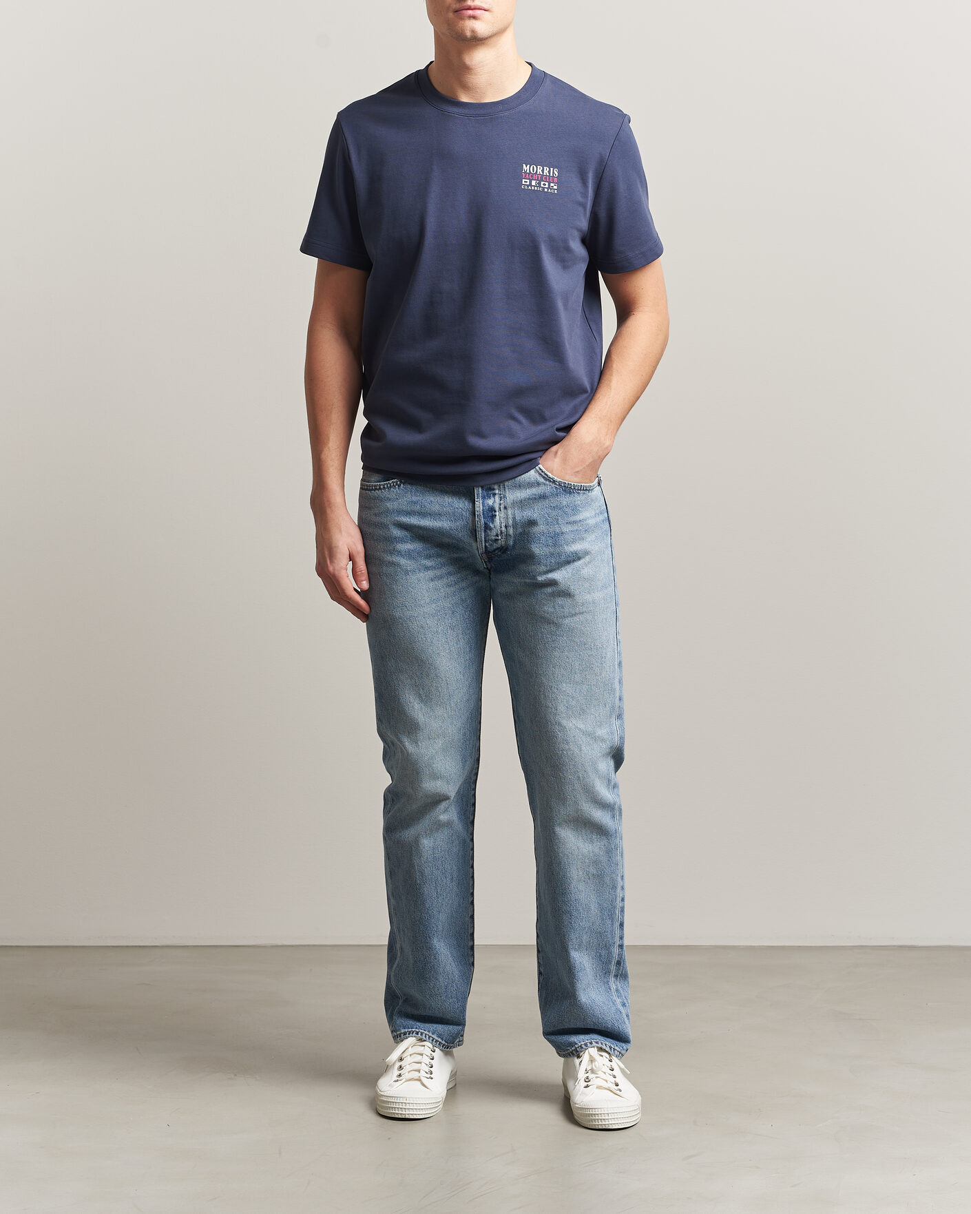 Uomini | T-shirt | Morris | Nevile T-Shirt Navy