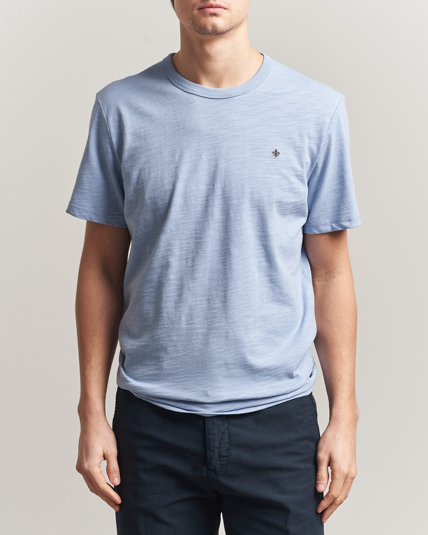 Uomini | T-shirt | Morris | Watson Slub T-Shirt Light Blue