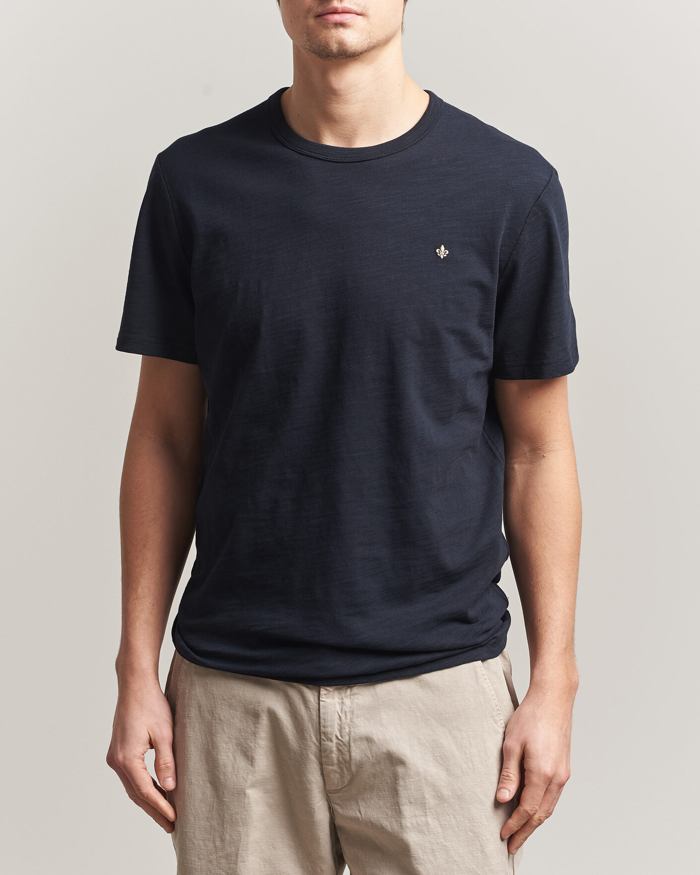 Uomini | T-shirt | Morris | Watson Slub T-Shirt Dark Blue