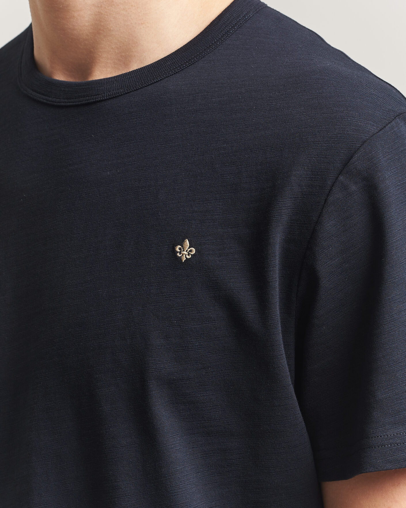 Uomini | T-shirt | Morris | Watson Slub T-Shirt Dark Blue