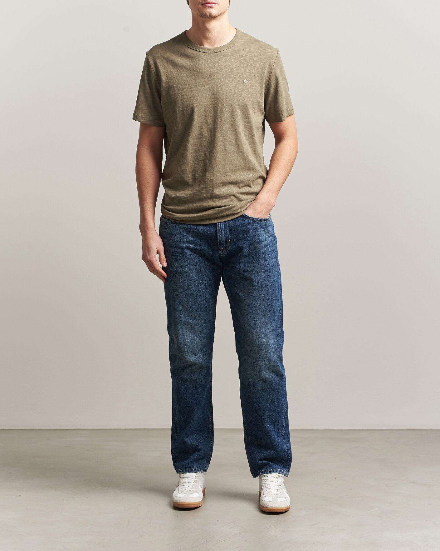 Uomini | T-shirt | Morris | Watson Slub T-Shirt Olive