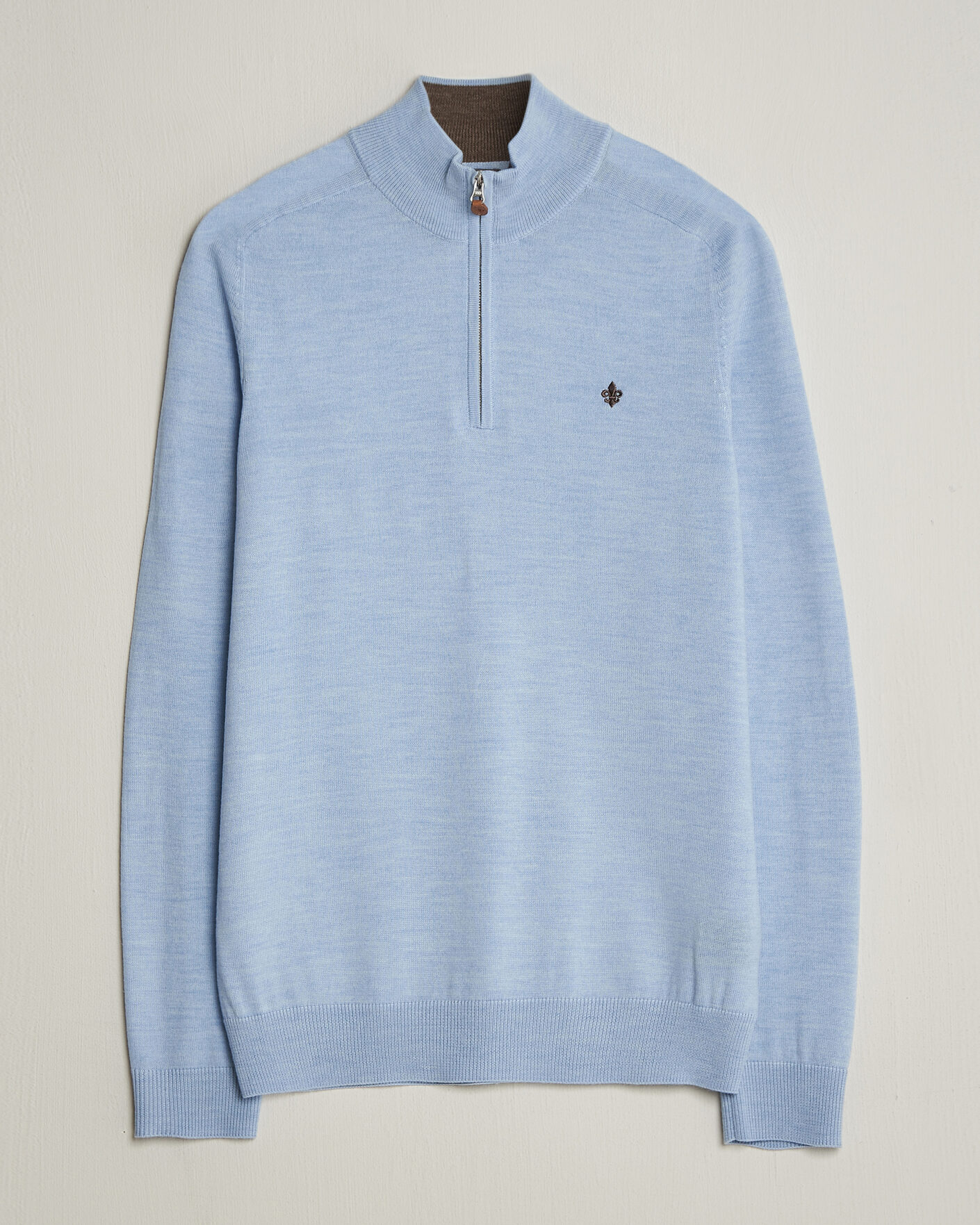 Uomini | Maglieria | Morris | John Merino Half-Zip Light Blue
