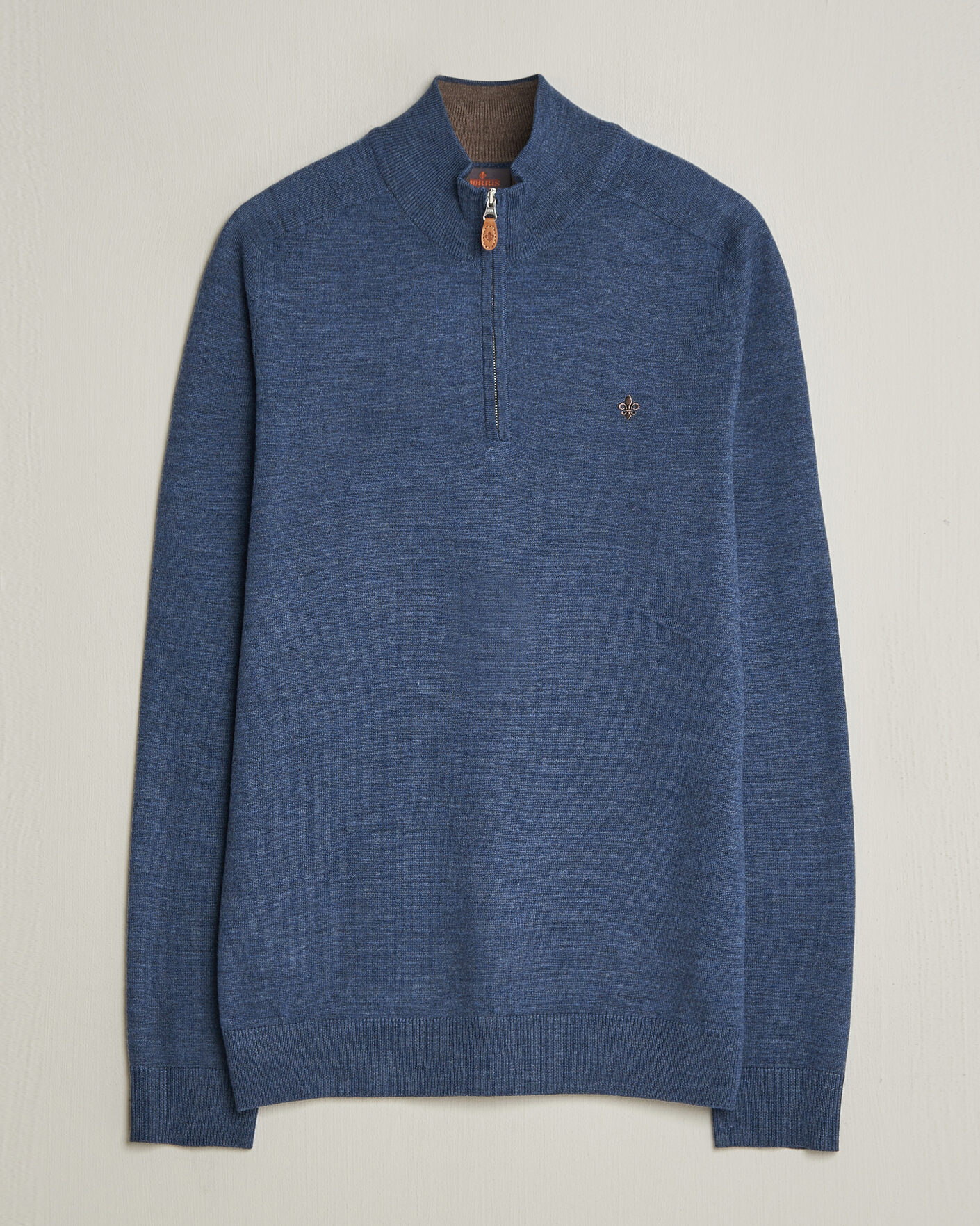 Uomini | Maglieria | Morris | John Merino Half-Zip Blue