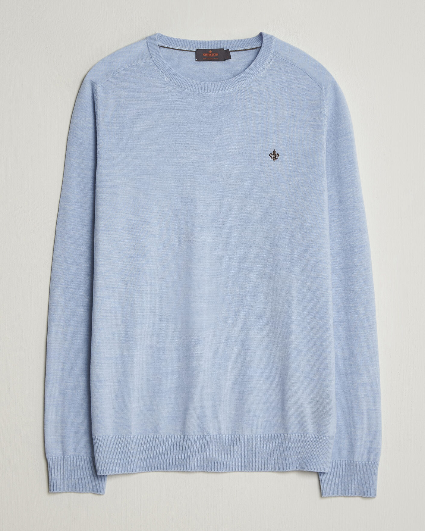 Uomini | Maglieria | Morris | Merino Oneck Light Blue