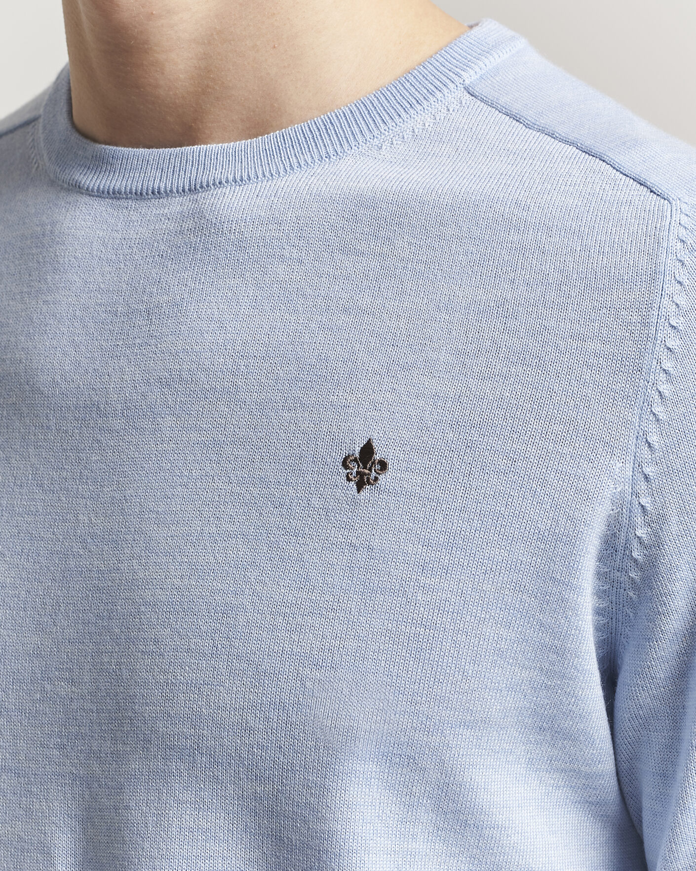 Uomini | Maglieria | Morris | Merino Oneck Light Blue