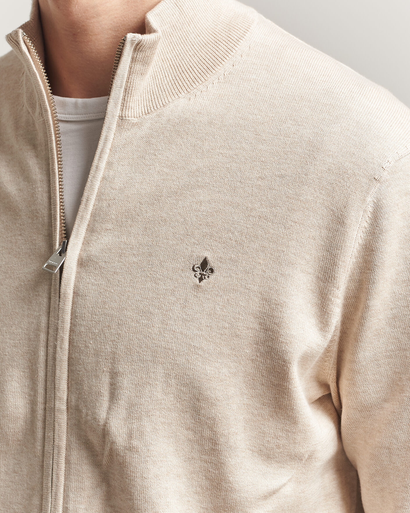 Uomini | Maglieria | Morris | Riley Zip Cardigan Khaki