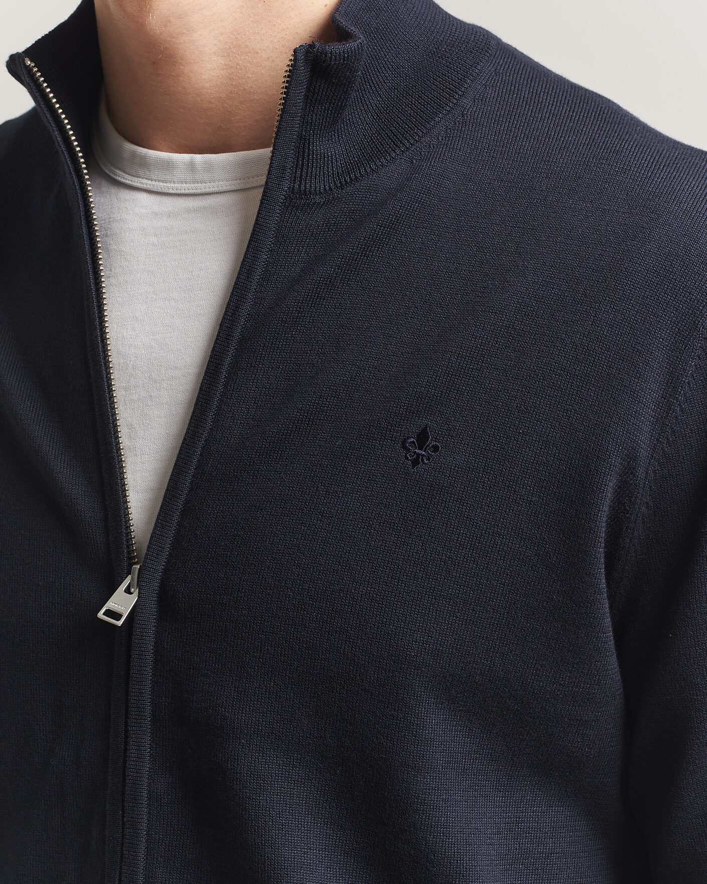 Uomini | Maglieria | Morris | Riley Zip Cardigan Navy