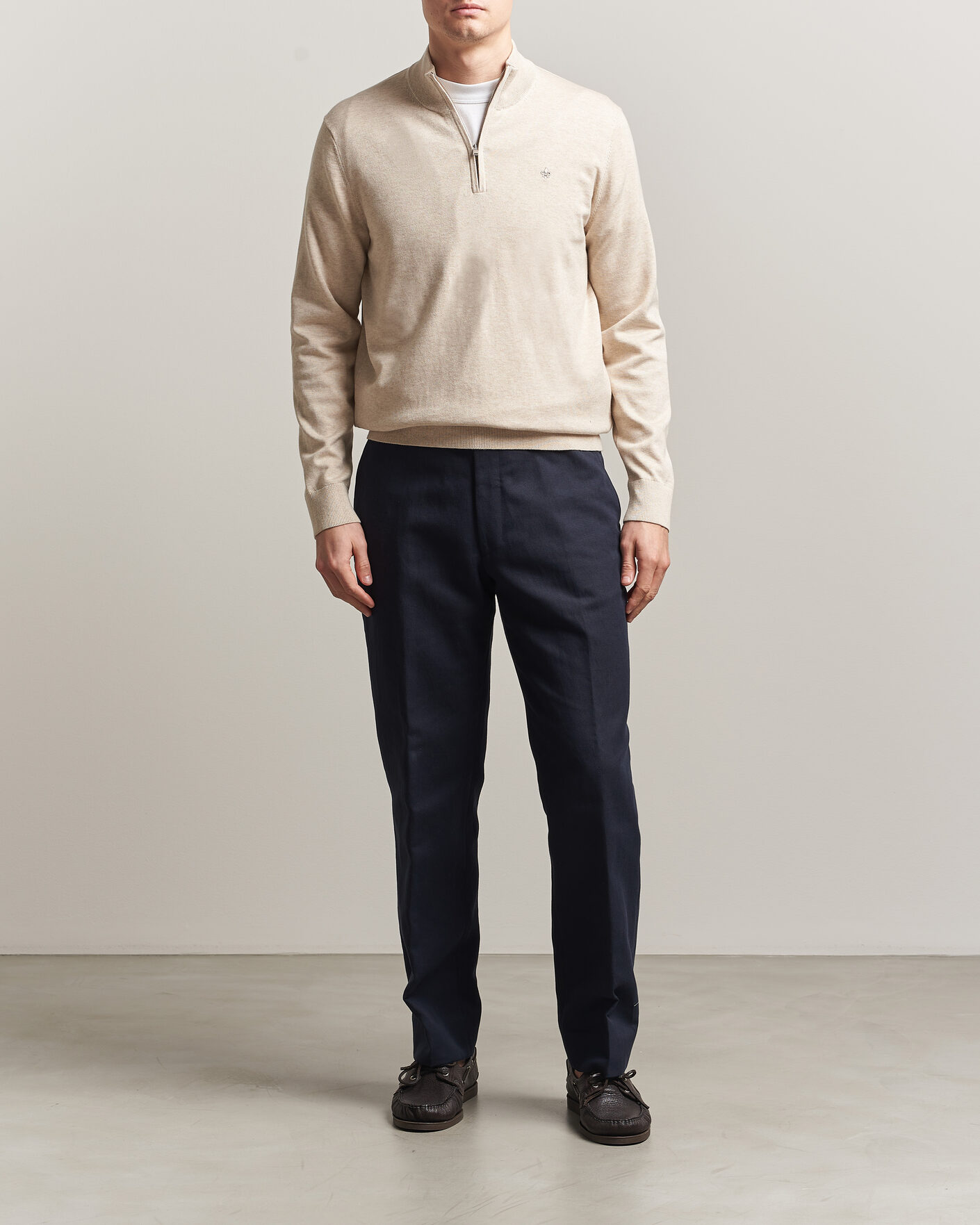 Uomini | Maglieria | Morris | Riley Half-Zip Khaki