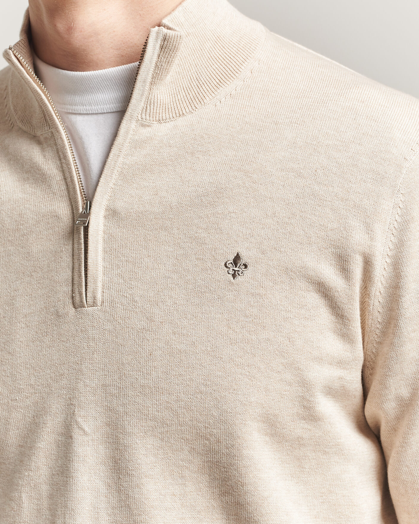 Uomini | Maglieria | Morris | Riley Half-Zip Khaki