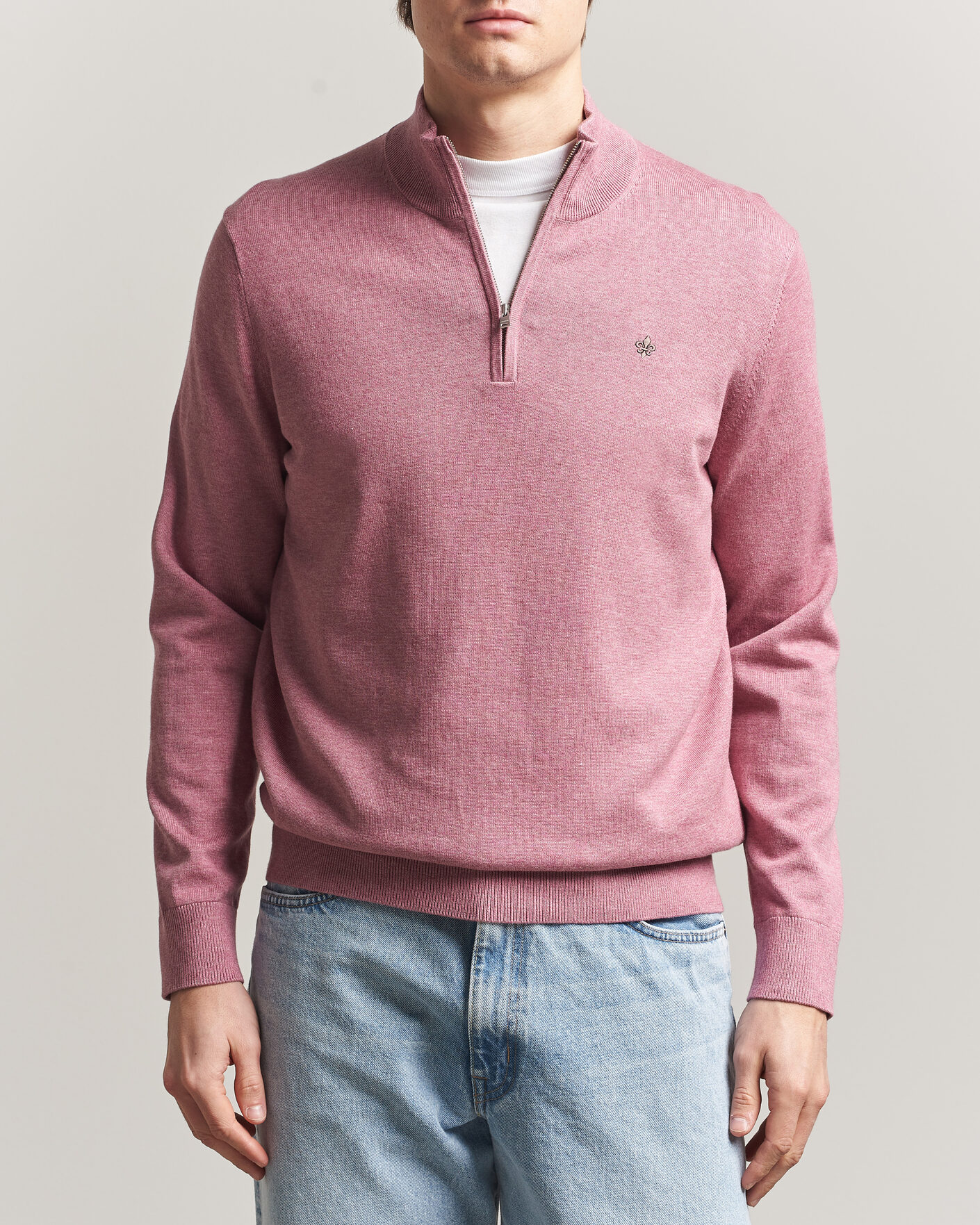 Uomini | Maglieria | Morris | Riley Half-Zip Pink