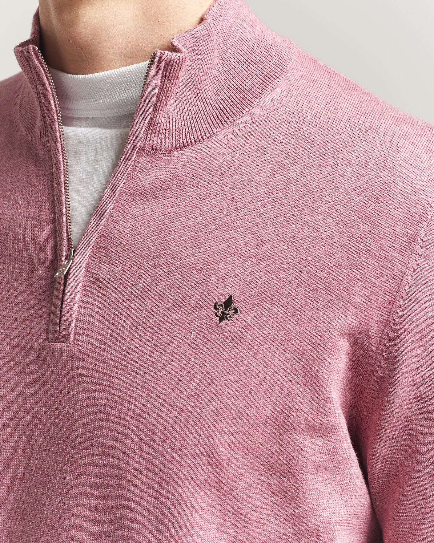 Uomini | Maglieria | Morris | Riley Half-Zip Pink