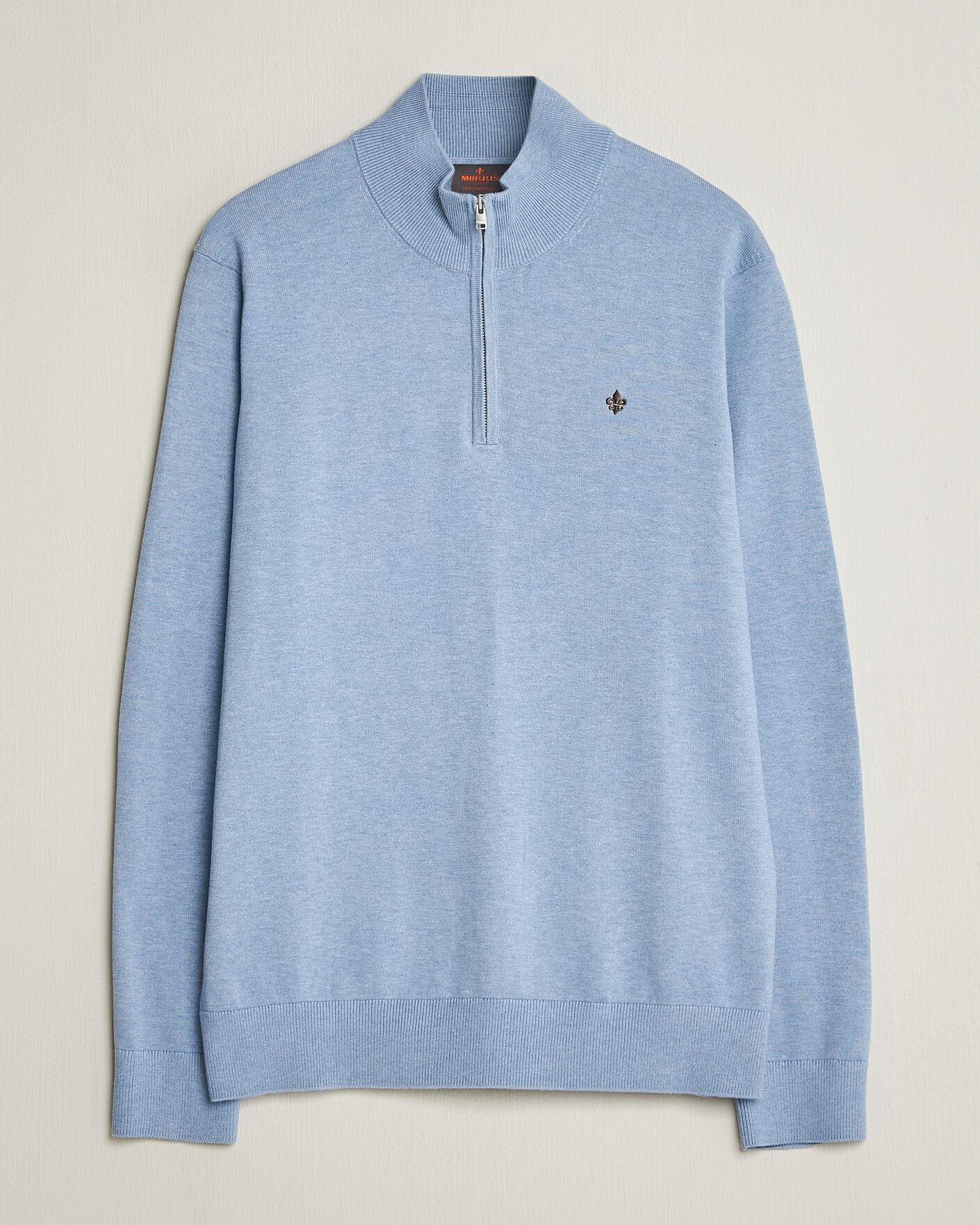 Uomini | Maglieria | Morris | Riley Half-Zip Light Blue