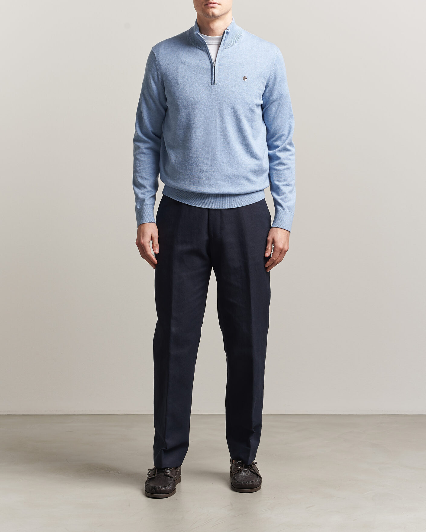 Uomini | Maglieria | Morris | Riley Half-Zip Light Blue