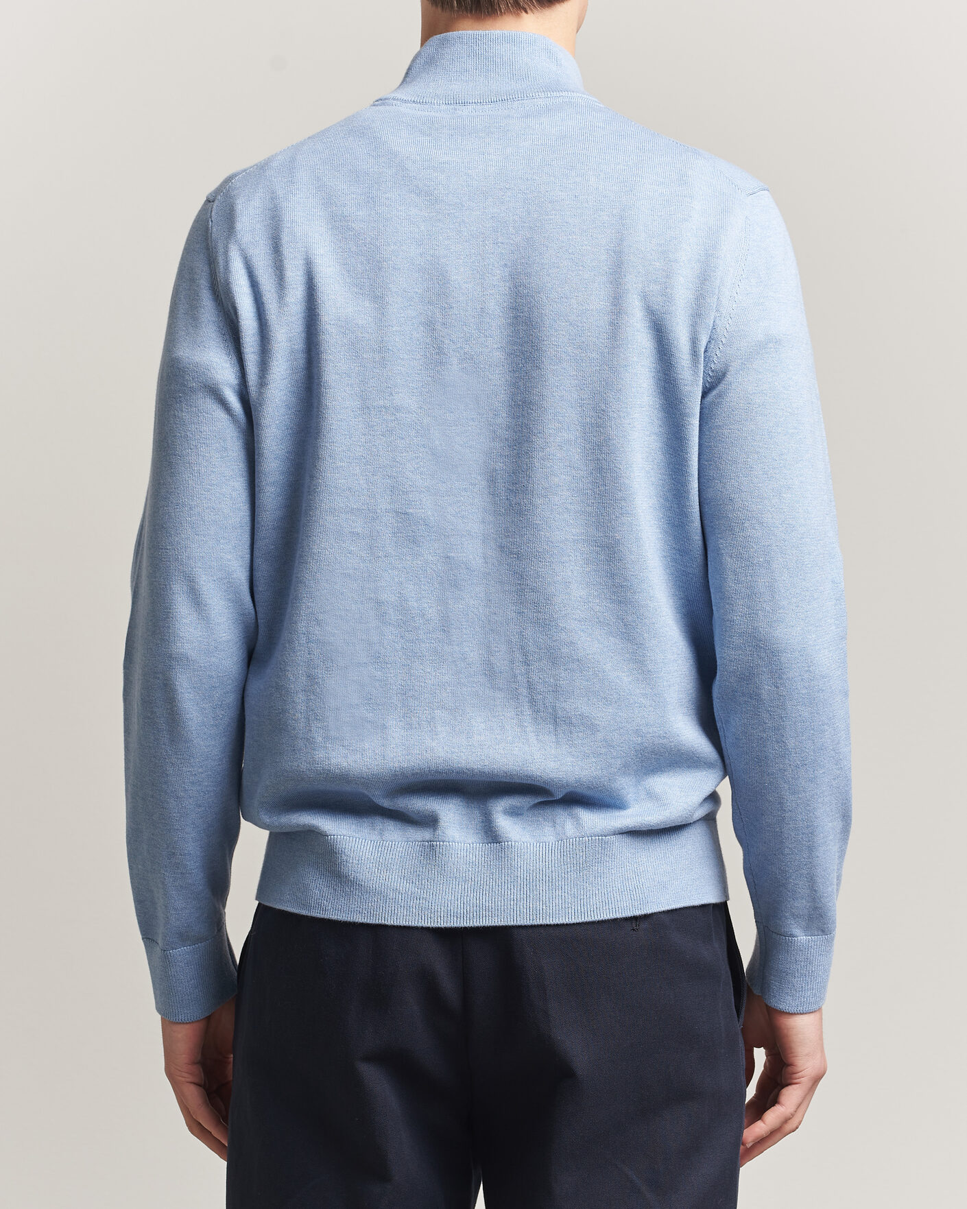 Uomini | Maglieria | Morris | Riley Half-Zip Light Blue