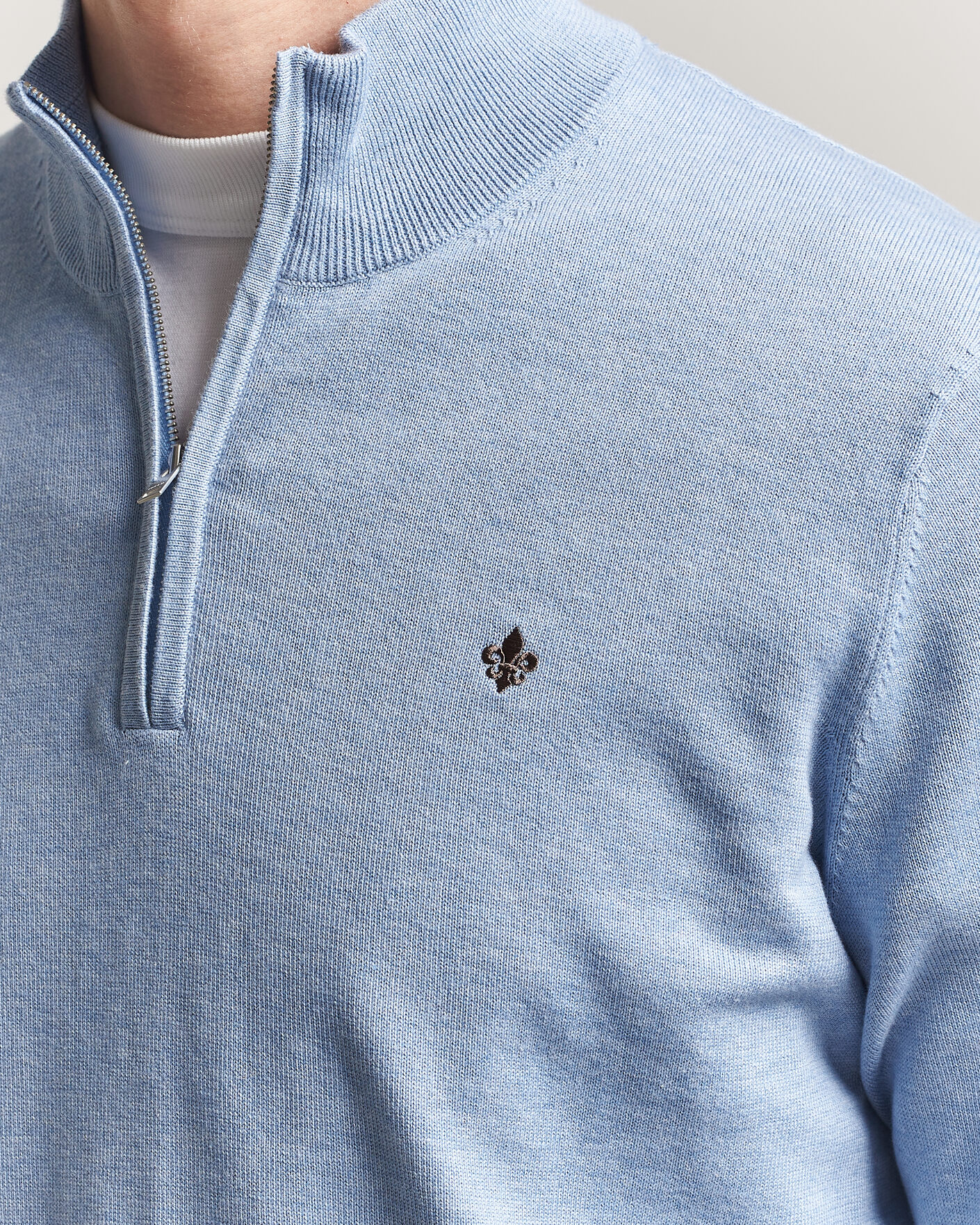 Uomini | Maglieria | Morris | Riley Half-Zip Light Blue