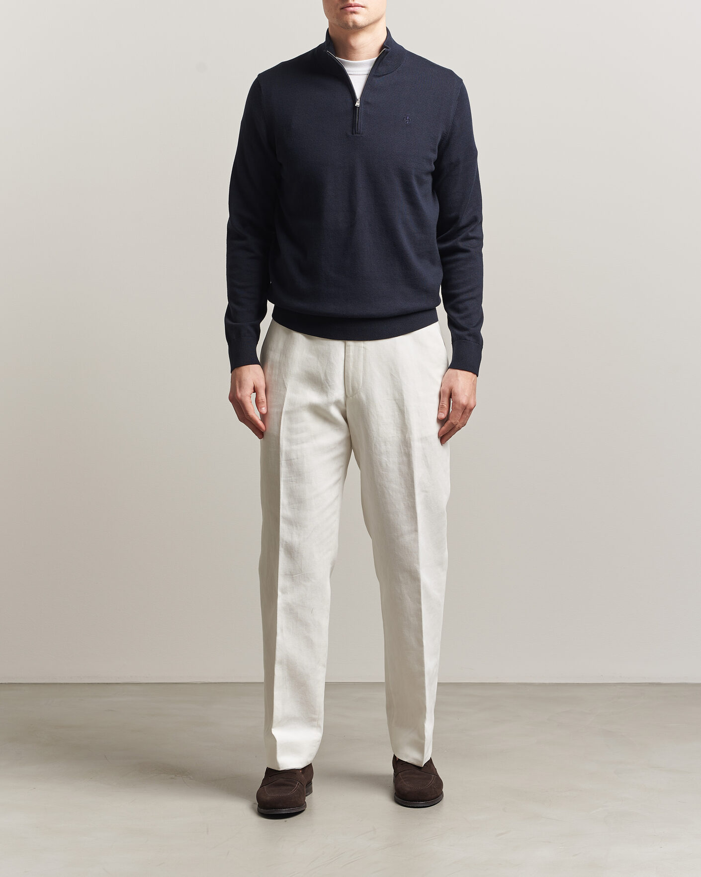 Uomini | Maglieria | Morris | Riley Half-Zip Navy