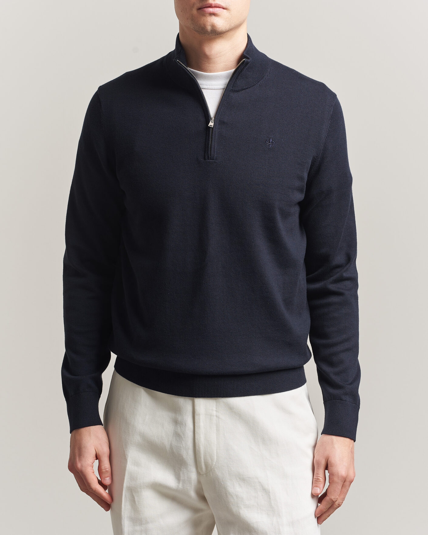 Uomini | Maglieria | Morris | Riley Half-Zip Navy