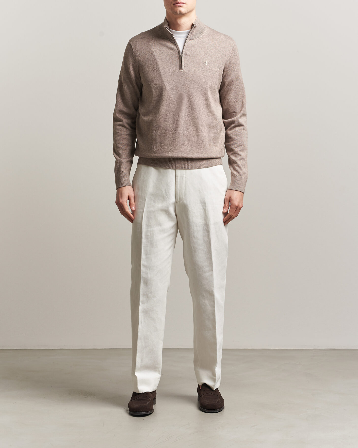 Uomini | Maglieria | Morris | Riley Half-Zip Brown