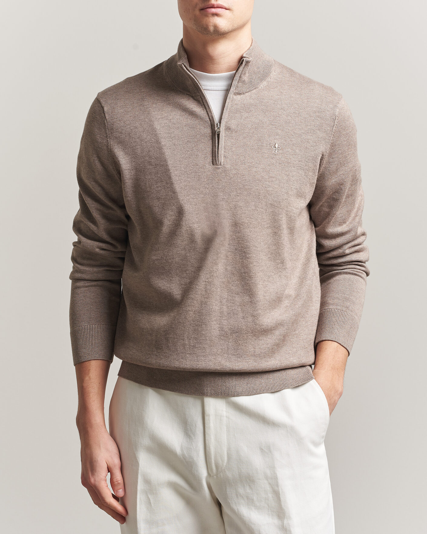 Uomini | Maglieria | Morris | Riley Half-Zip Brown