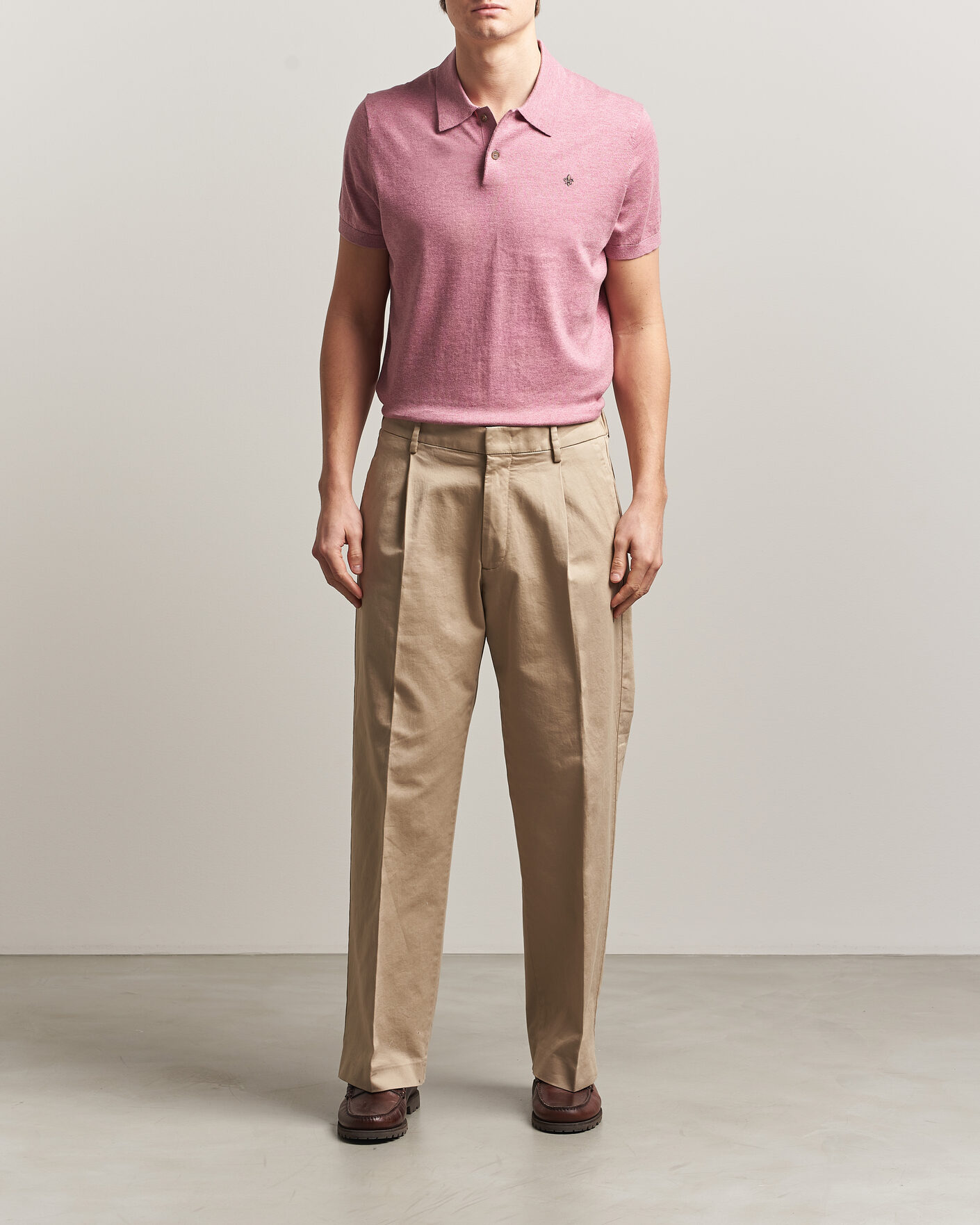 Uomini | Polo | Morris | Riley Short Sleeve Polo Pink