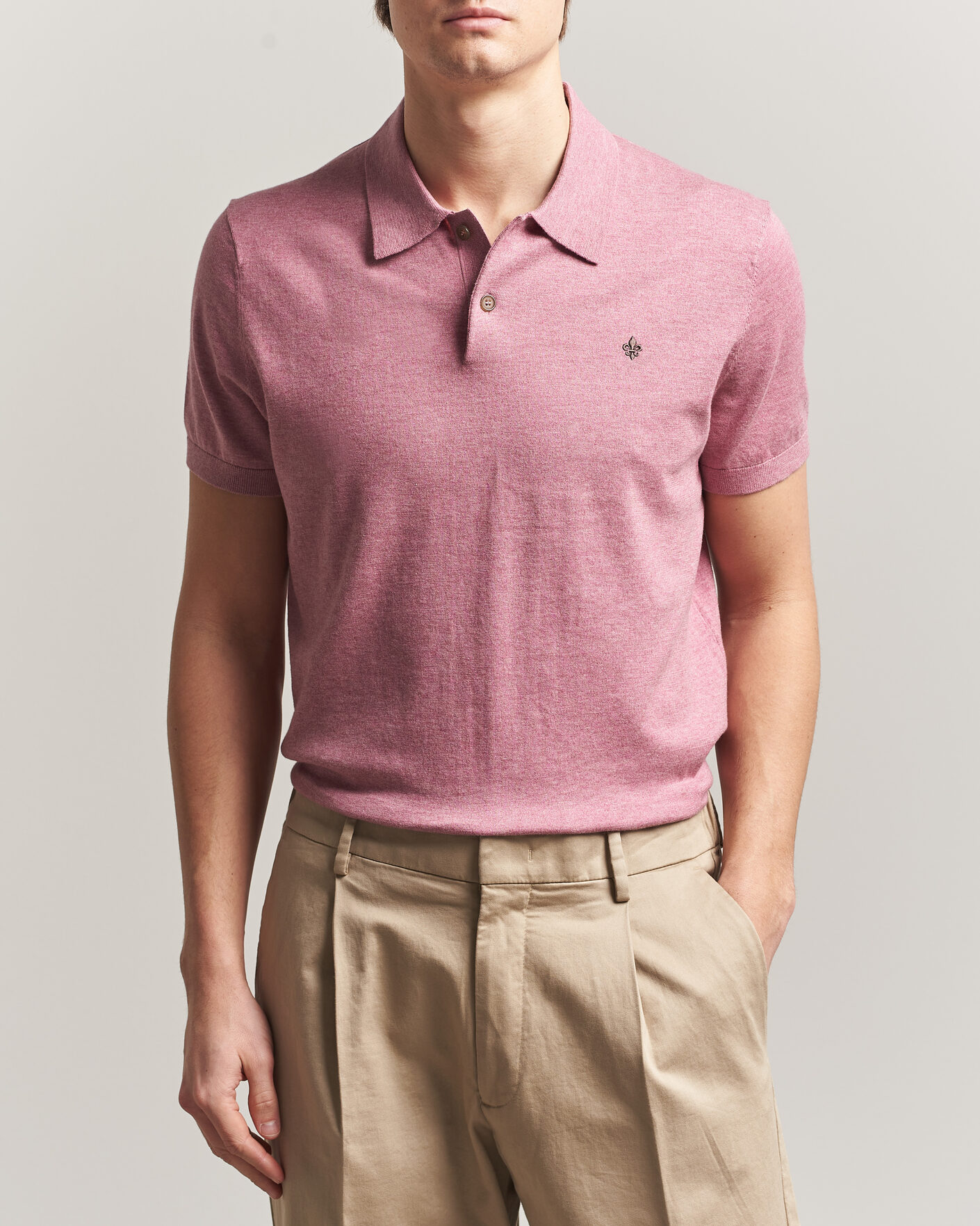 Uomini | Polo | Morris | Riley Short Sleeve Polo Pink