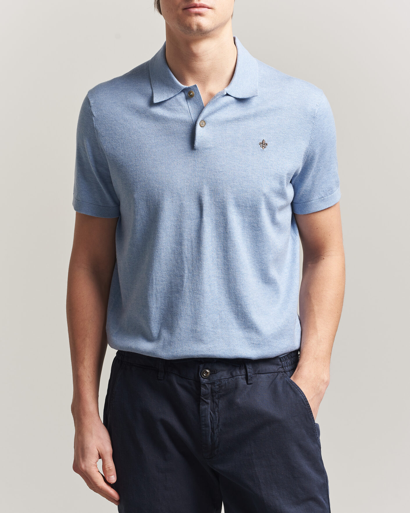 Uomini | Polo | Morris | Riley Short Sleeve Polo Light Blue