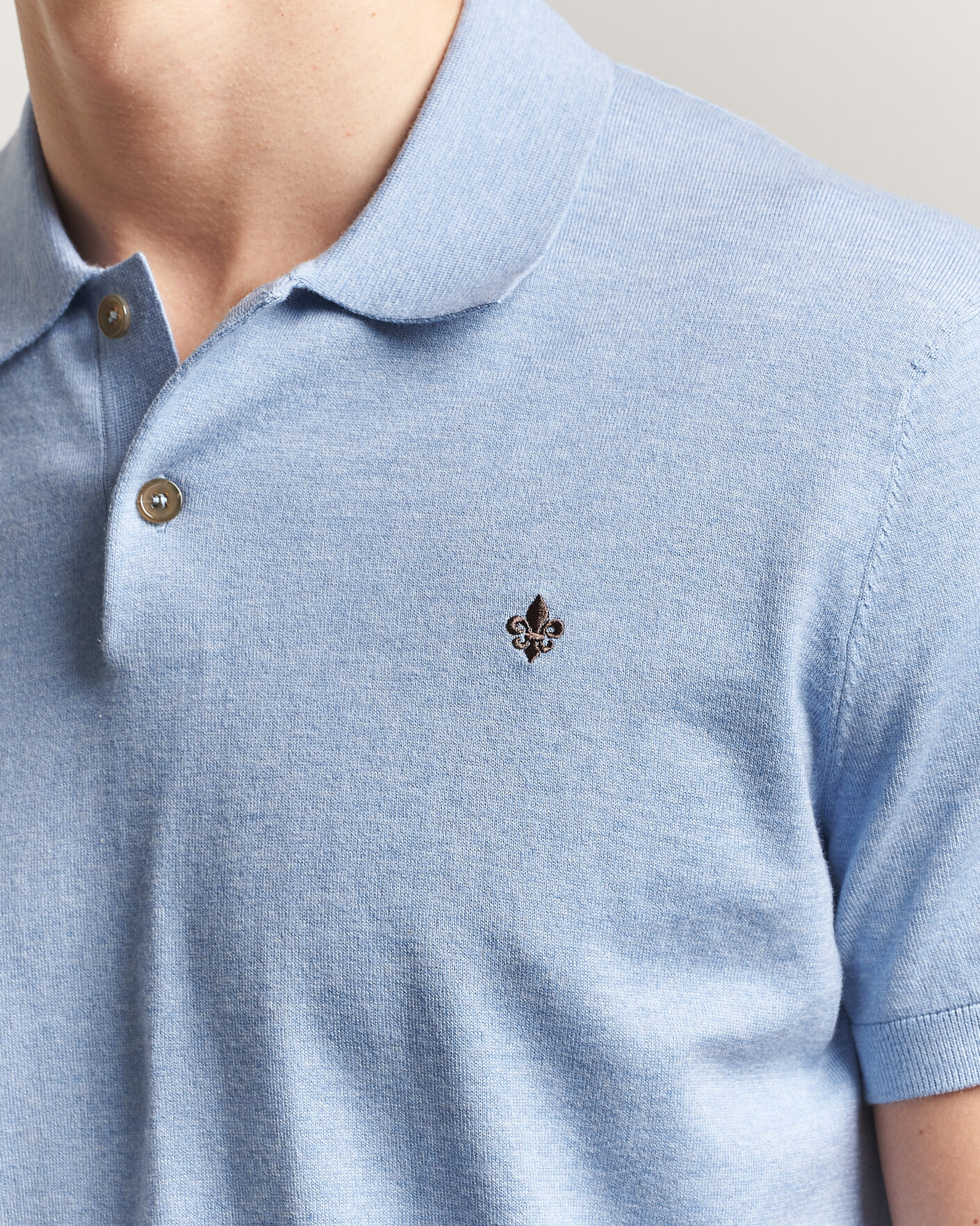 Uomini | Polo | Morris | Riley Short Sleeve Polo Light Blue
