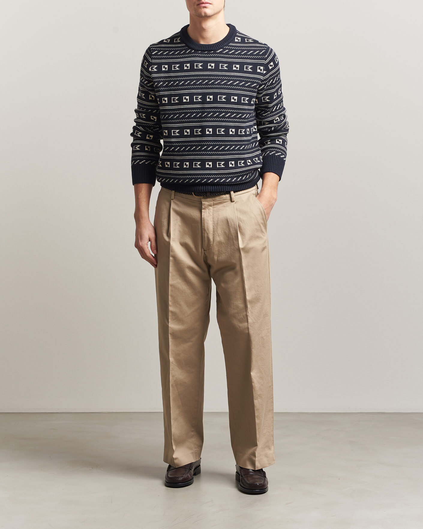Uomini | Maglieria | Morris | Barrington Oneck Navy