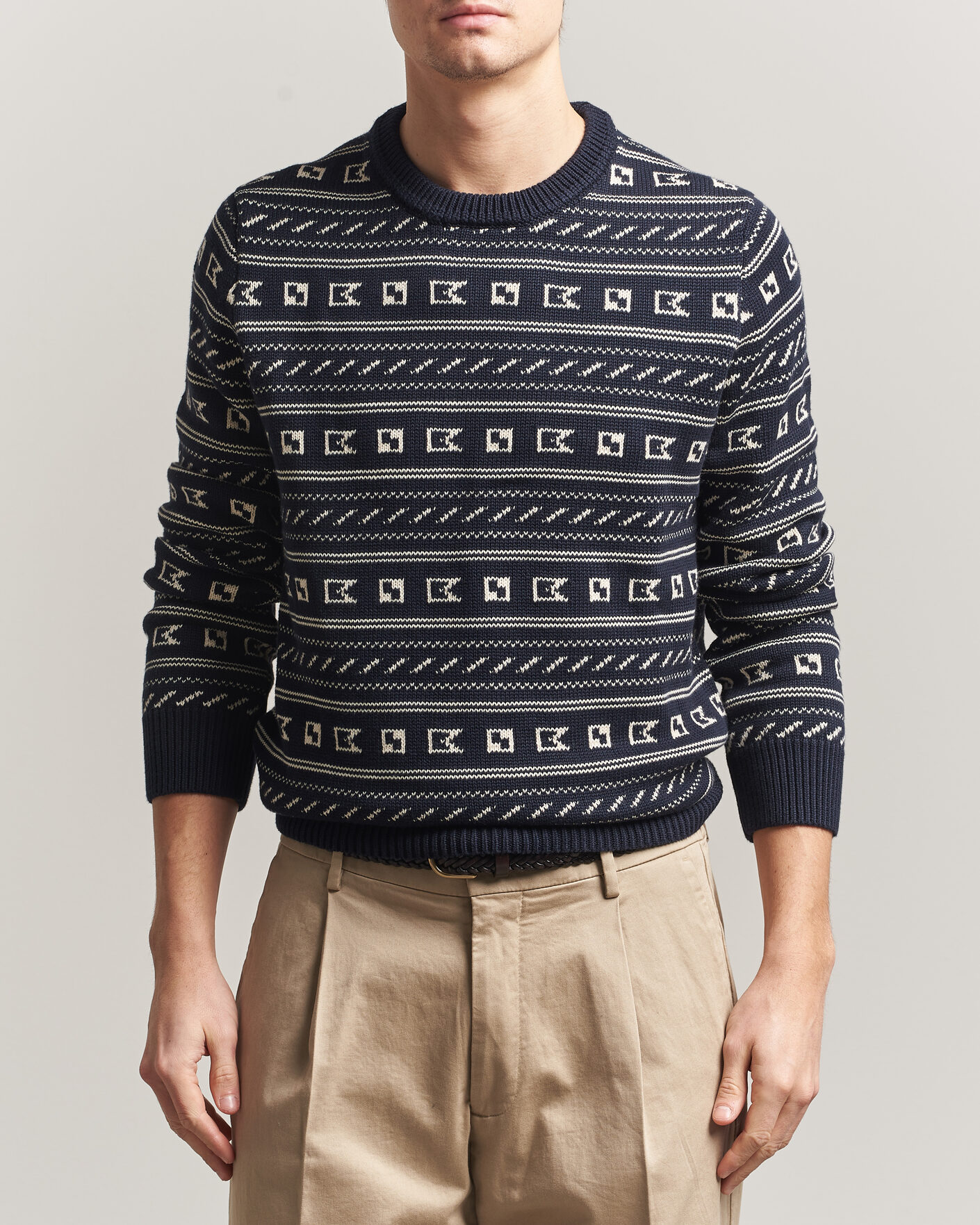 Uomini | Maglieria | Morris | Barrington Oneck Navy