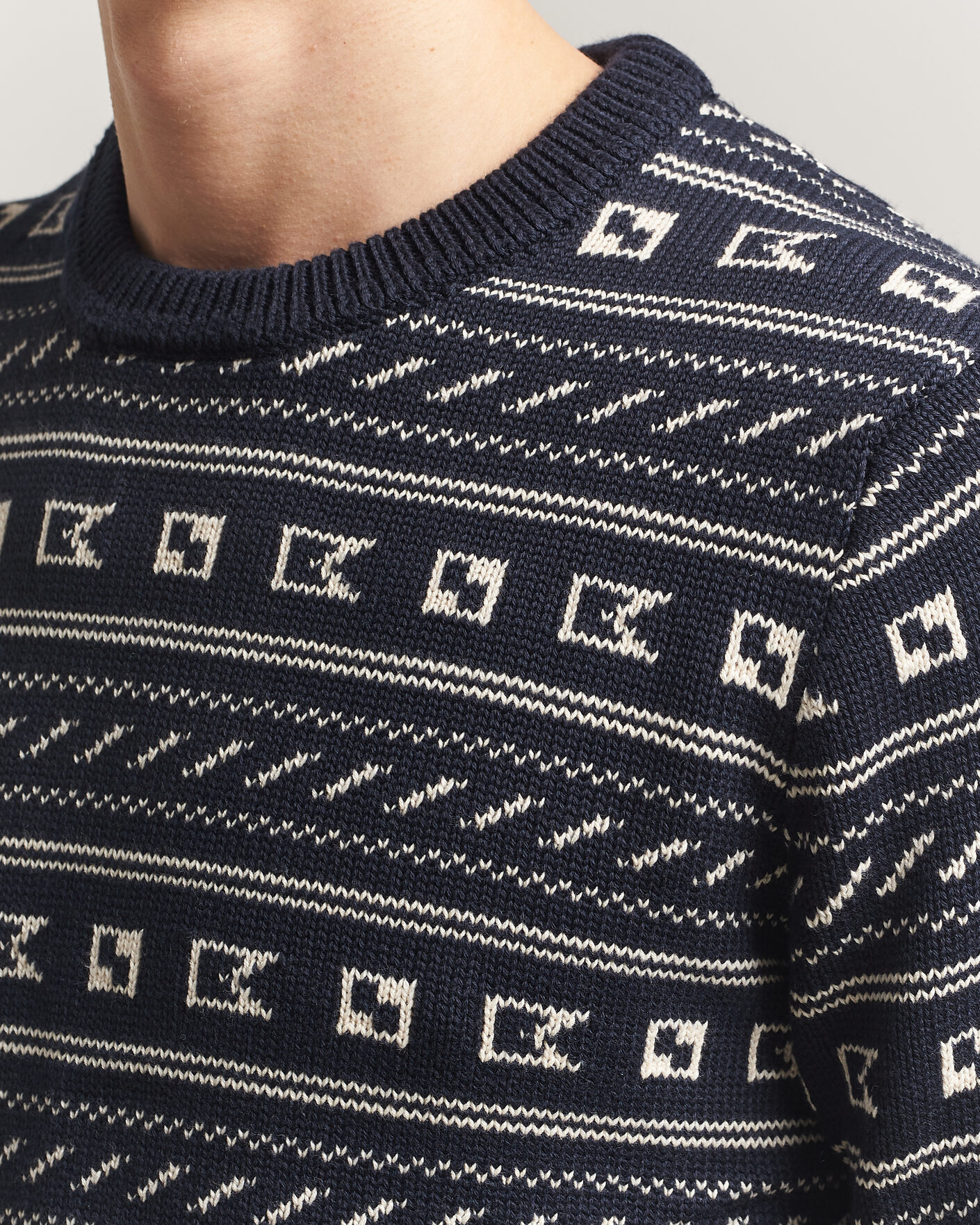Uomini | Maglieria | Morris | Barrington Oneck Navy