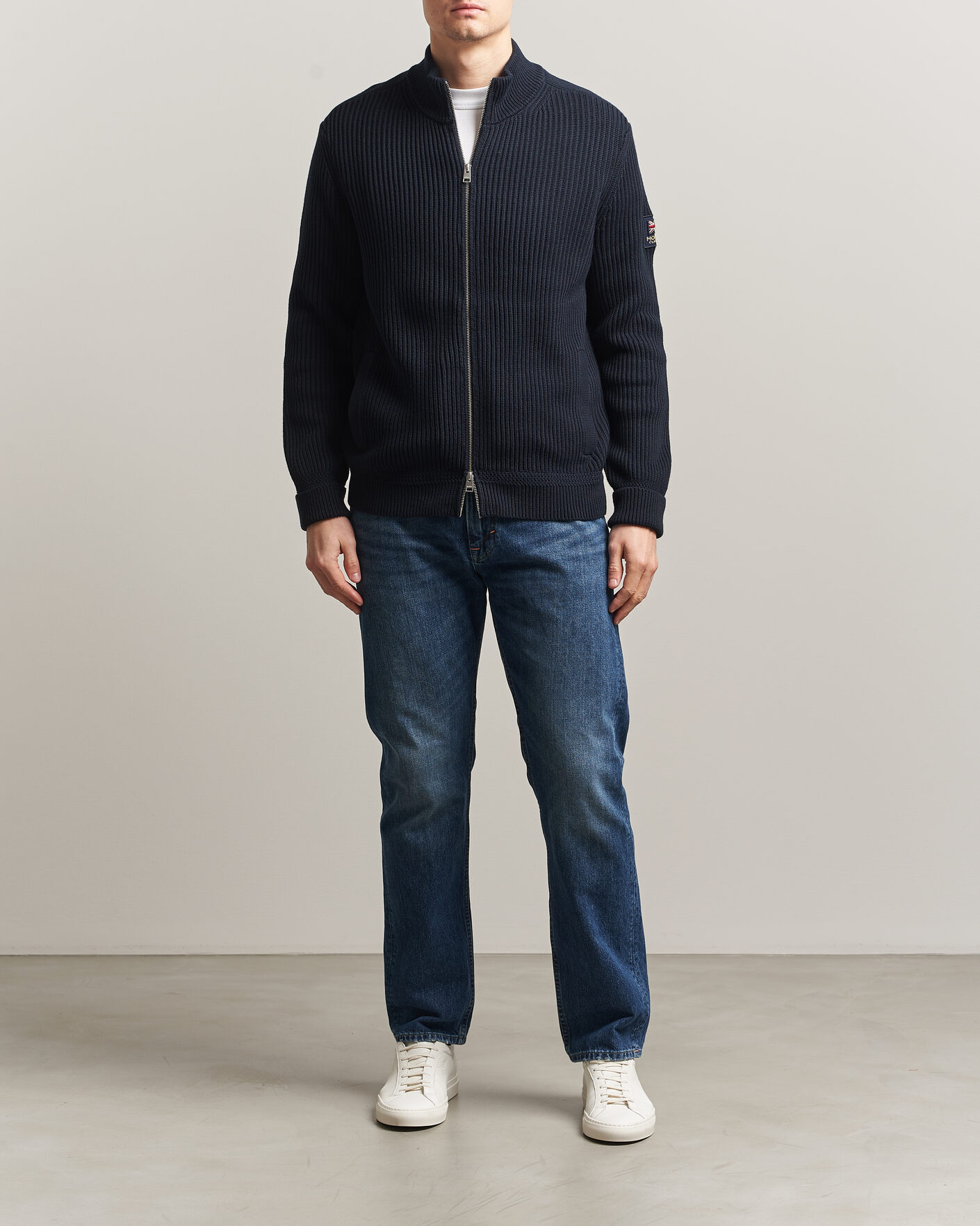 Uomini | Maglieria | Morris | Brenton Full-Zip Cardigan Navy