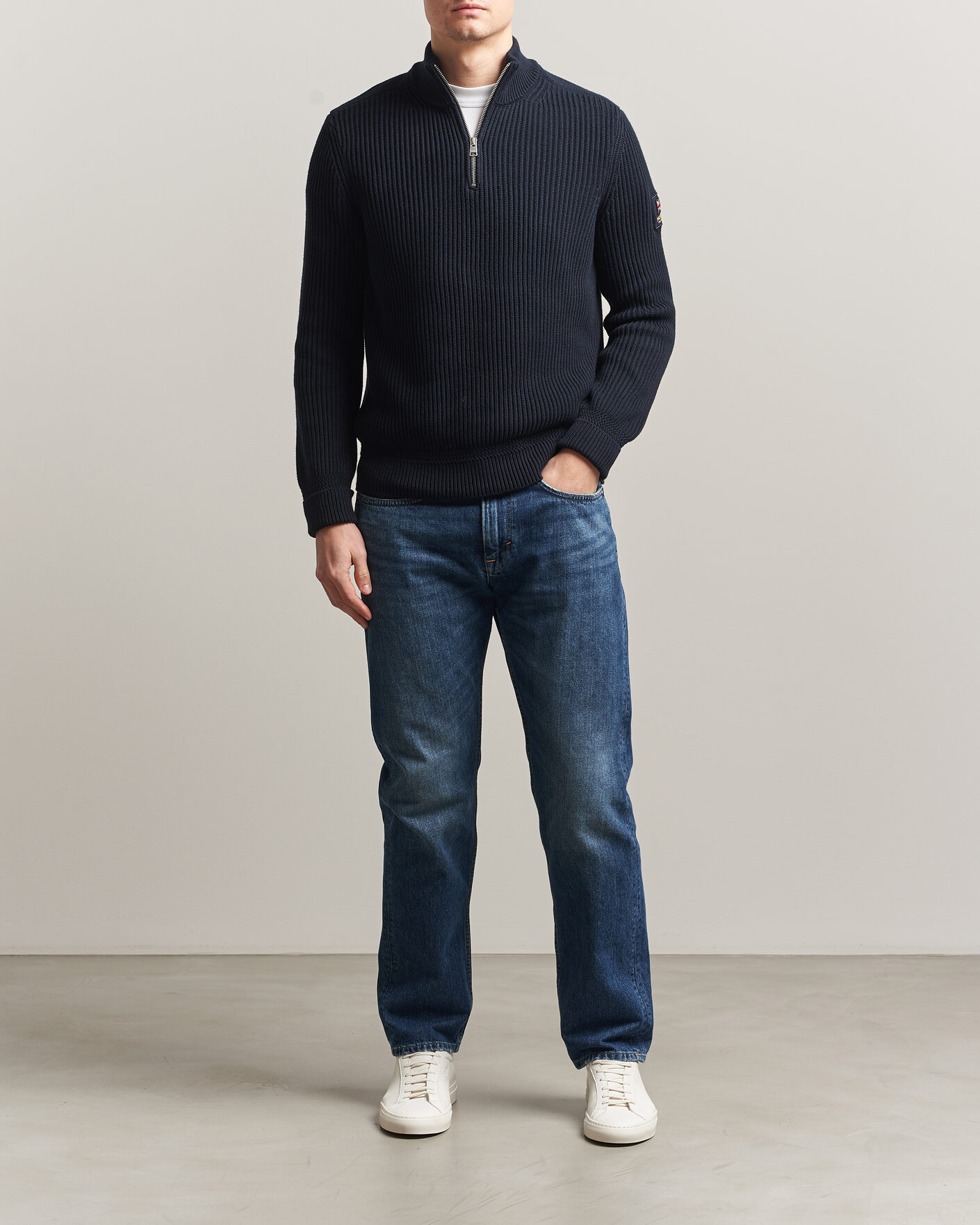 Uomini | Maglieria | Morris | Brenton Half-Zip Navy