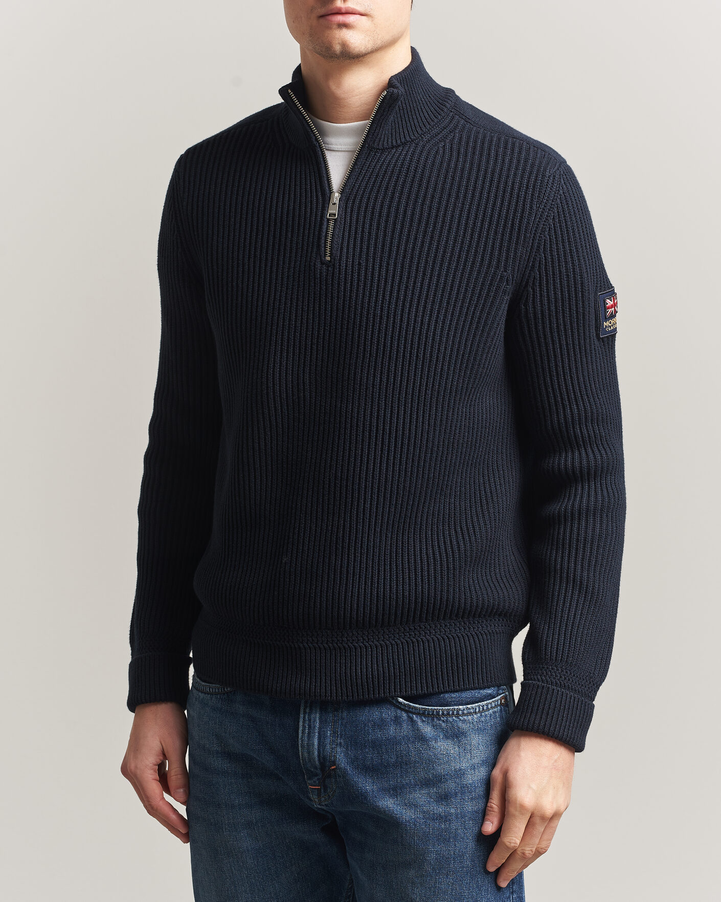 Uomini | Maglieria | Morris | Brenton Half-Zip Navy