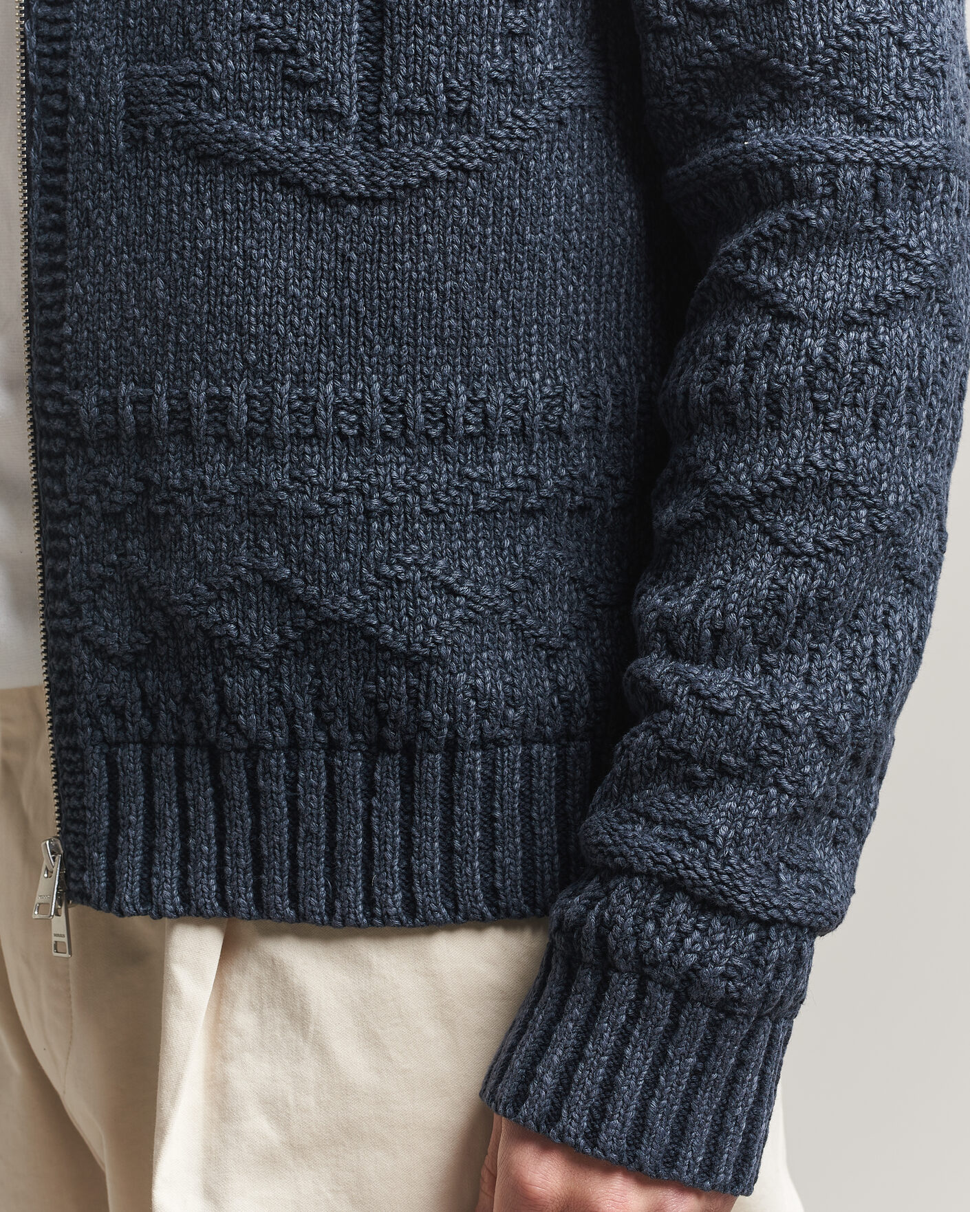 Uomini | Maglieria | Morris | Chatham Knitted Jacket Navy