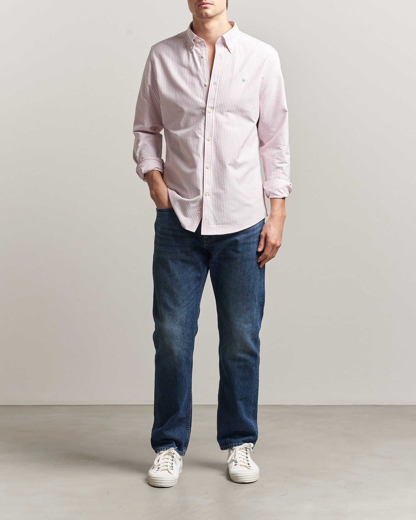 Uomini | Camicie | Morris | Douglas Striped Oxford Shirt Pink