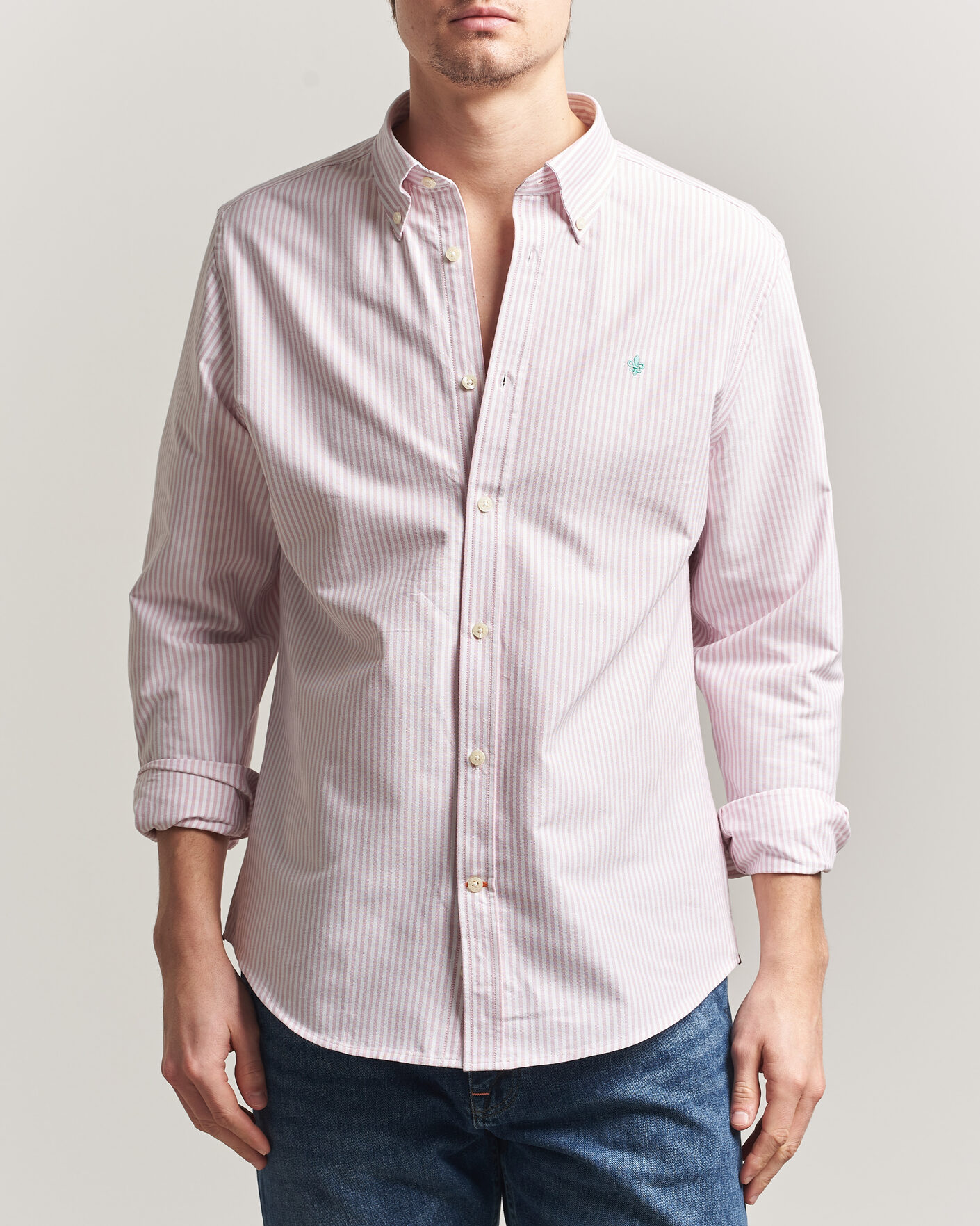 Uomini | Camicie | Morris | Douglas Striped Oxford Shirt Pink