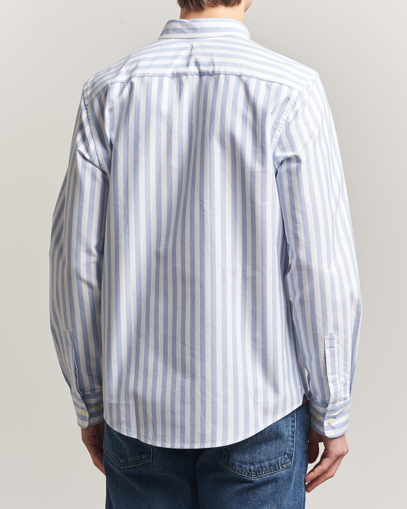 Uomini | Camicie | Morris | Douglas Striped Oxford Shirt Light Blue