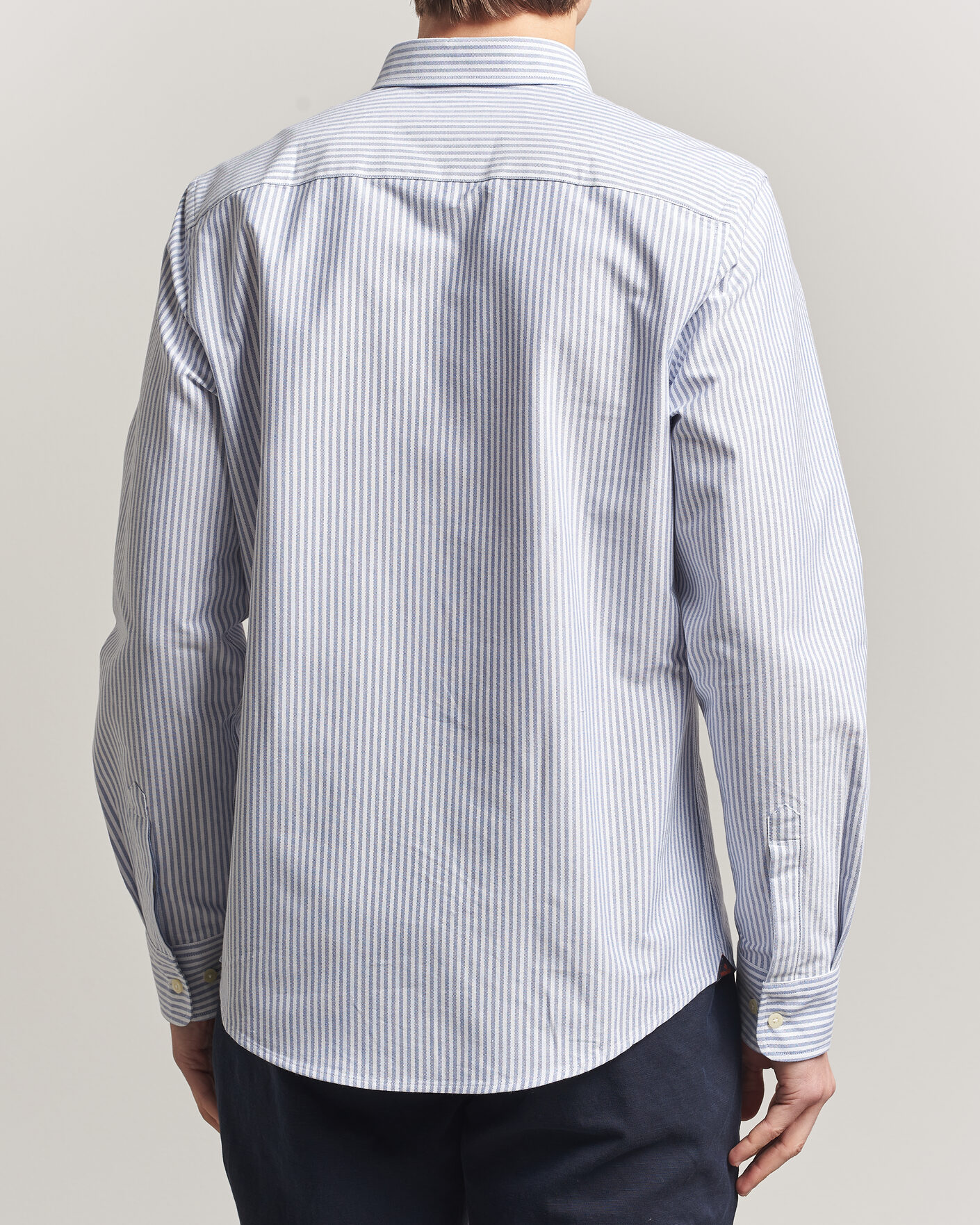 Uomini | Camicie | Morris | Douglas Striped Oxford Shirt Dark Blue