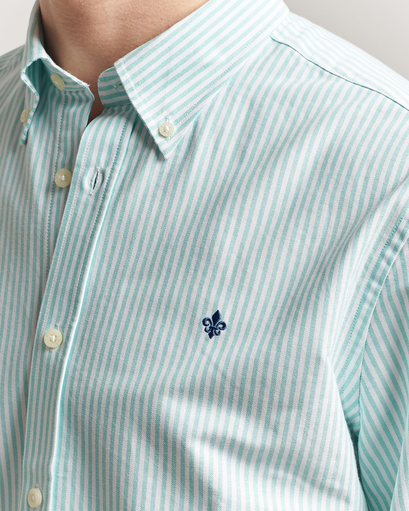 Uomini | Camicie | Morris | Douglas Striped Oxford Shirt Green